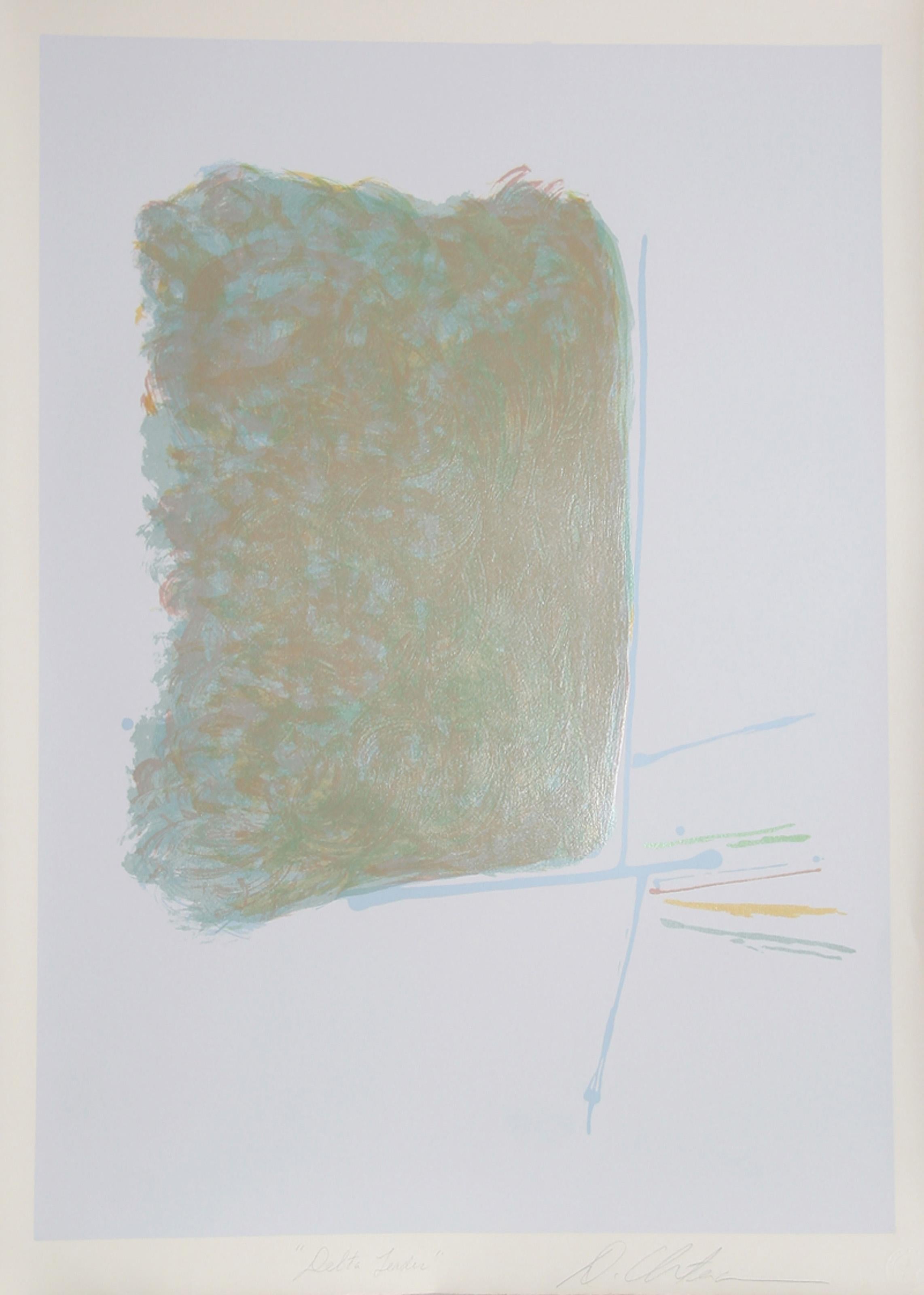 Dan Christensen, American (1942 - 2007) - Delta Leader, Year:  circa 1980, Medium:  Screenprint, signed and numbered in pencil, Edition:  145, Size:  43 in. x 29.5 in. (109.22 cm x 74.93 cm)