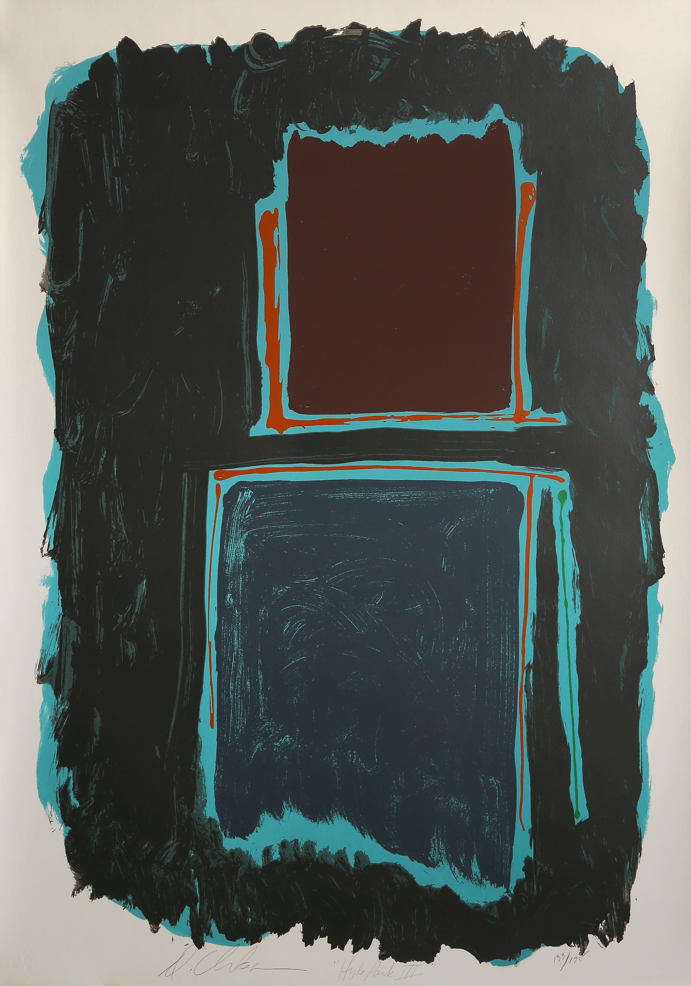 Hyde Park III, sérigraphie expressionniste abstraite de Dan Christensen