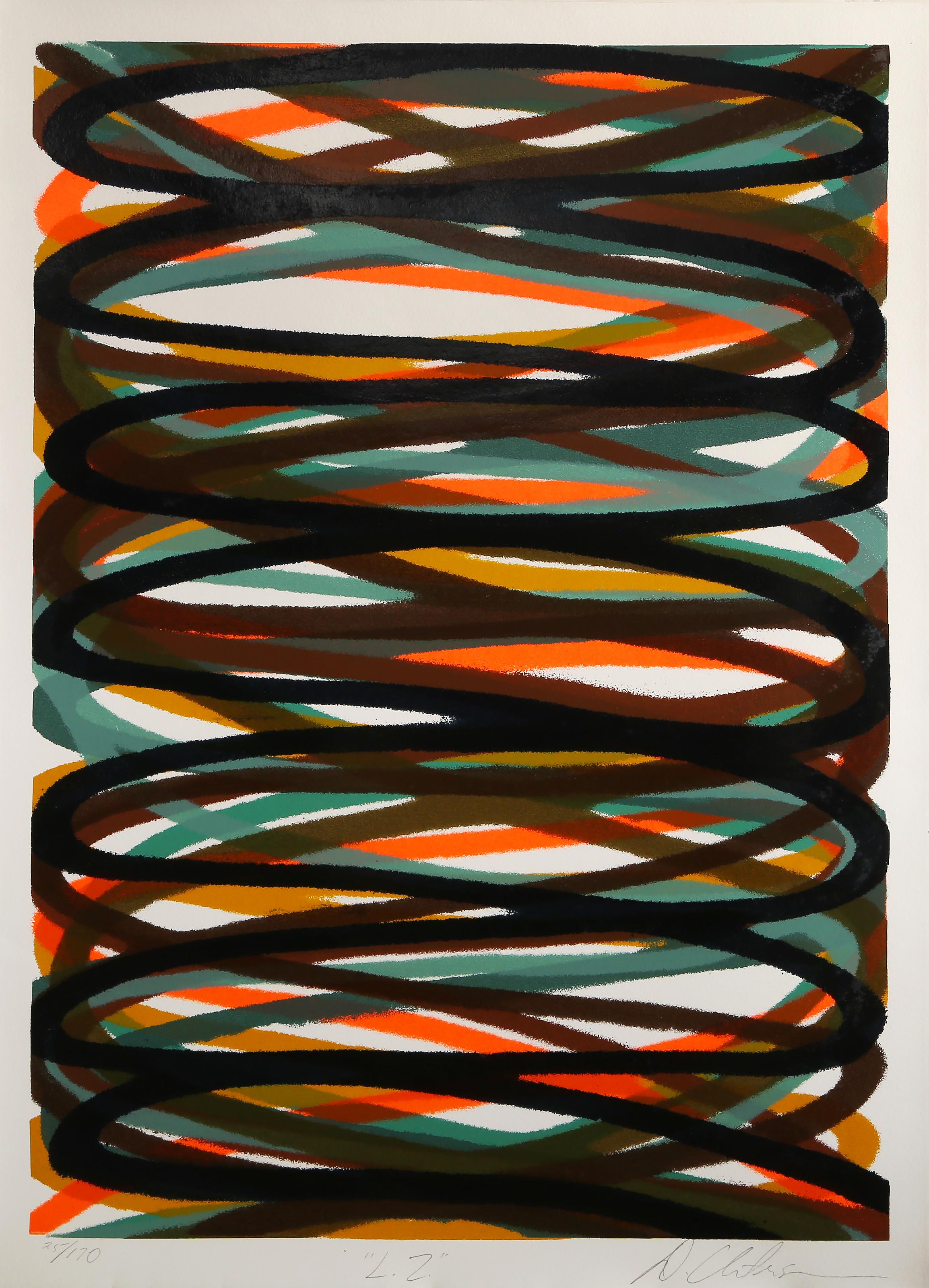 L.Z. von Dan Christensen, Amerikaner (1942-2007)
Datum: 1978
Siebdruck, signiert, betitelt und nummeriert mit Bleistift
Auflage von 25/170
Bildgröße: 28 x 19,75 Zoll
Größe: 30 x 22 Zoll (76,2 x 55,88 cm)