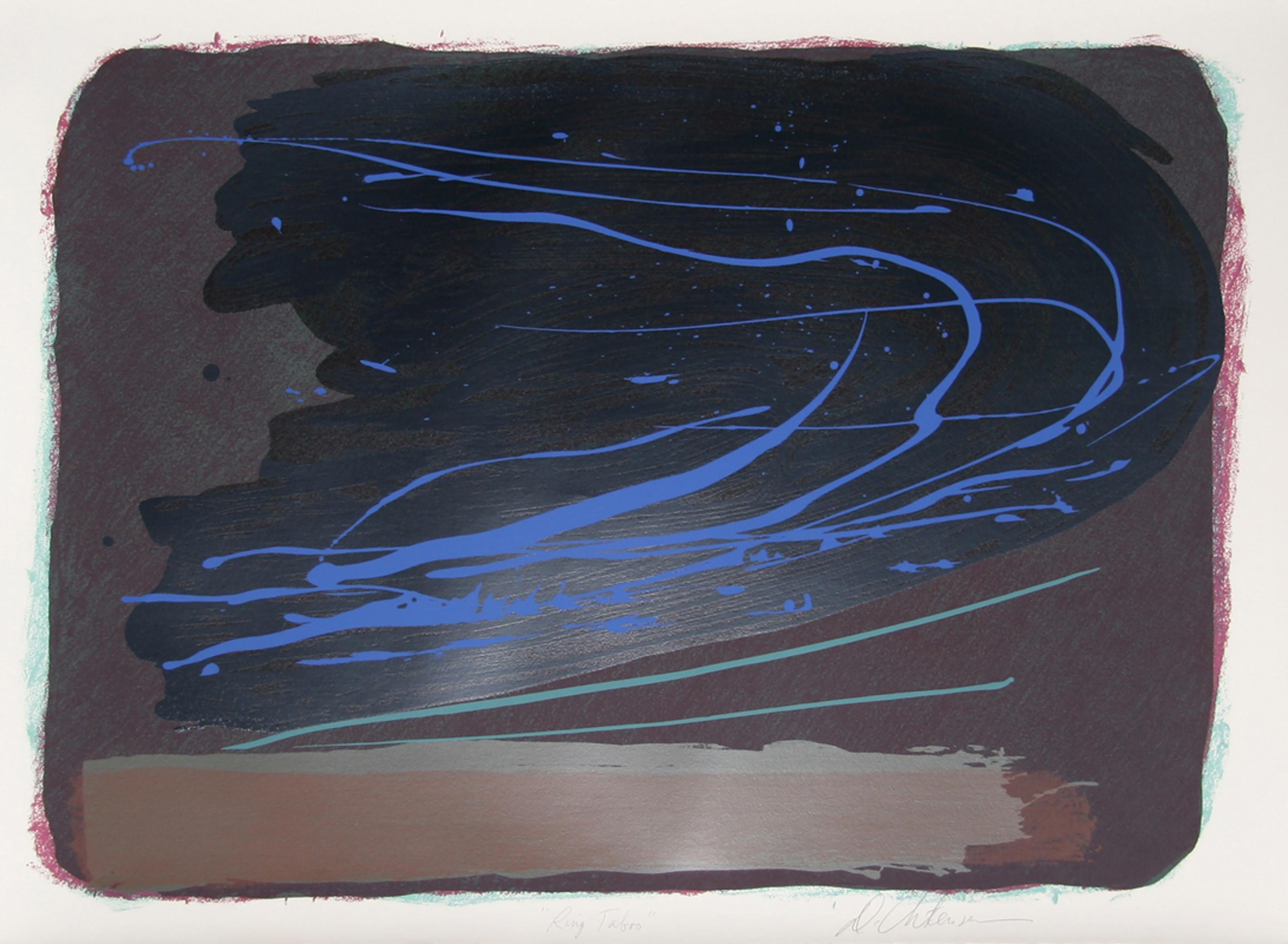 Dan Christensen, Amerikaner (1942 - 2007) - Ring Taboo, Jahr:  ca. 1980, Medium:  Siebdruck, signiert und nummeriert mit Bleistift, Auflage:  160, Größe:  29.5  x 43 in. (74.93  x 109.22 cm)