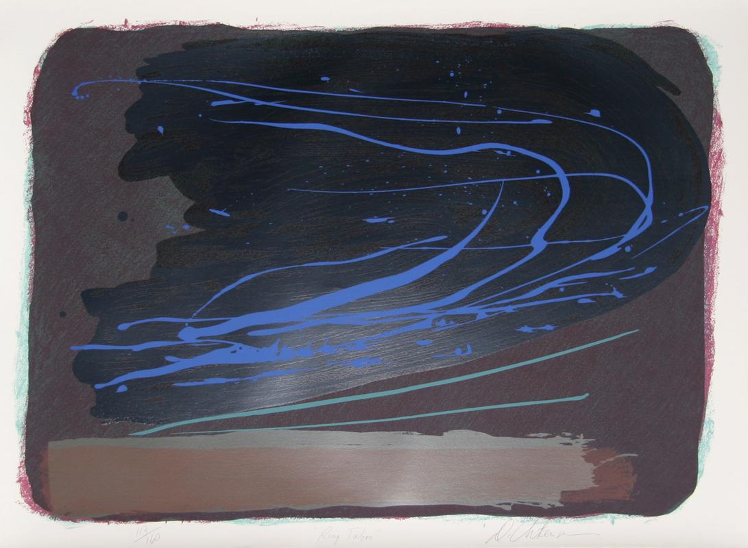 Ring Taboo by Dan Christensen, American (1942–2007)
Date: circa 1980
Screenprint, Signed and numbered in Pencil
Edition Size: 160
Size: 29.5 x 43 in. (74.93 x 109.22 cm)