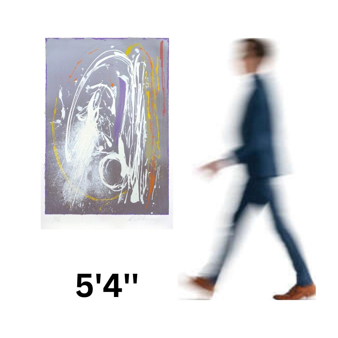 Sin título de Dan Christensen (abstracto plateado y morado) en venta 5