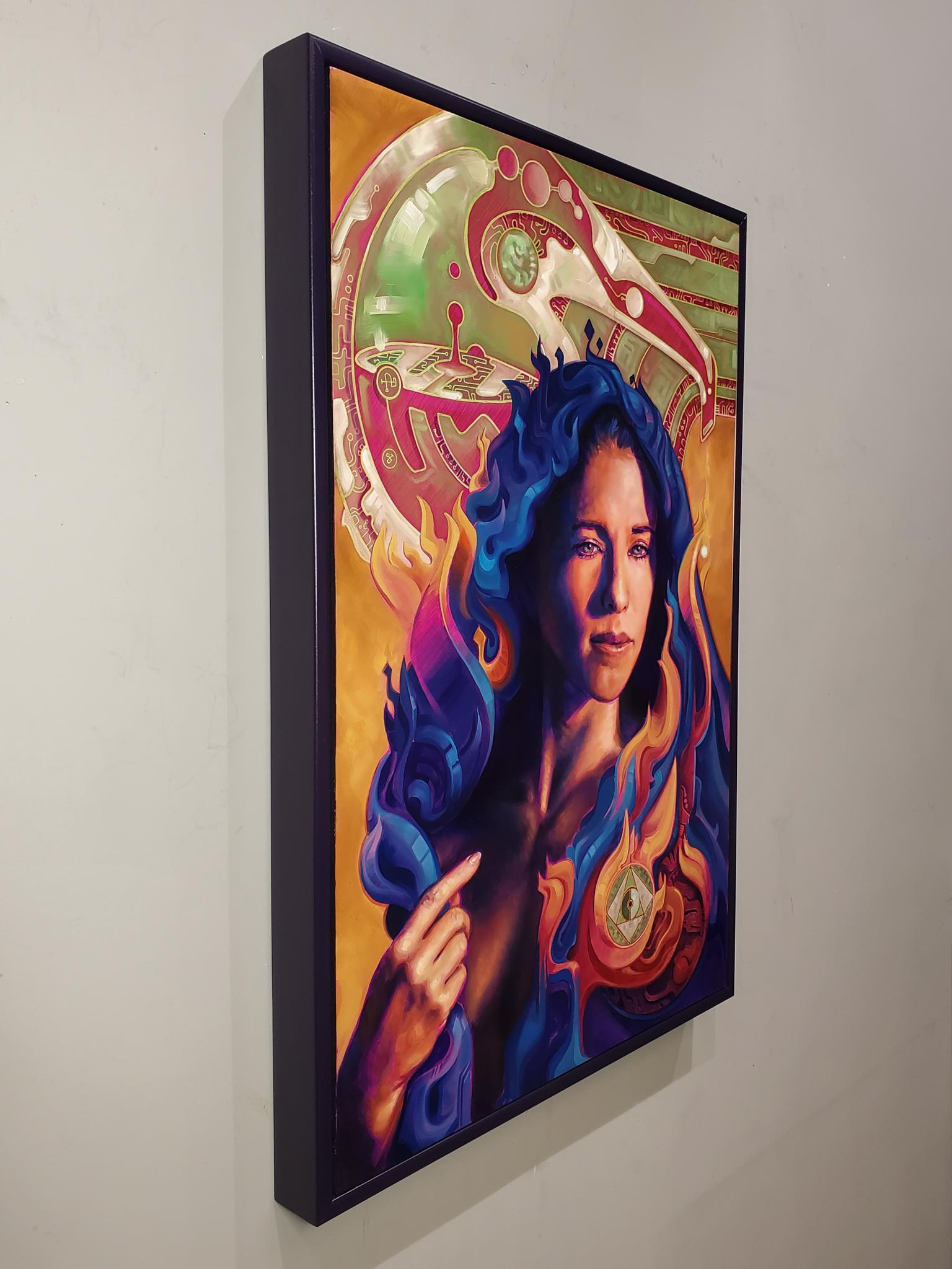 Maria Prophetissa, 2021 - Pittura surreale originale di Dan Cohen 2