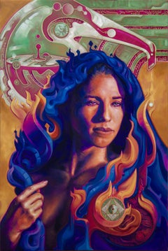 Maria Prophetissa, 2021 - peinture surréaliste originale de Dan Cohen