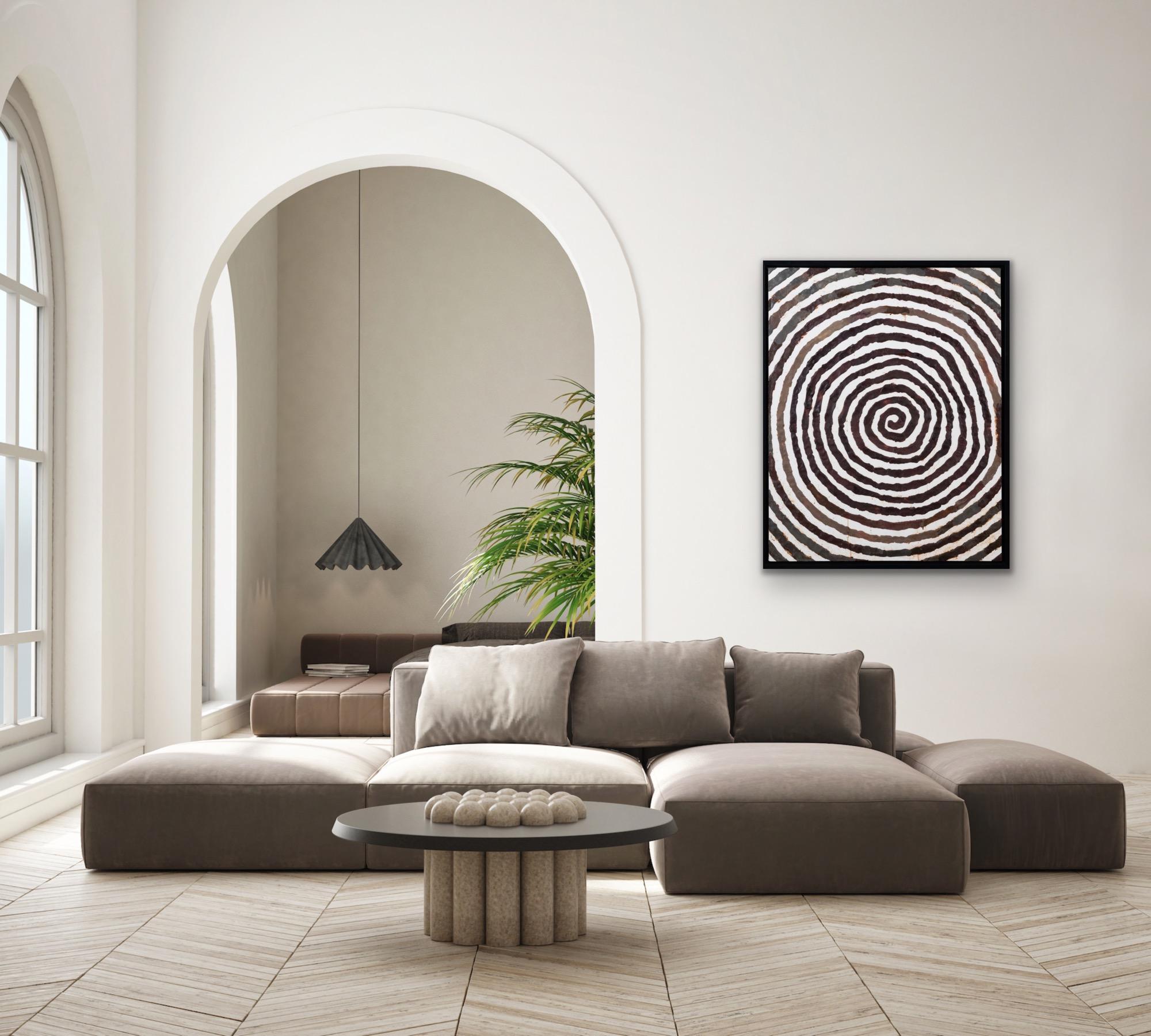 Dan Colen Va Vorticism  2008 Zwingendes Gummigemälde – abstrakte Op-Art im Angebot 1