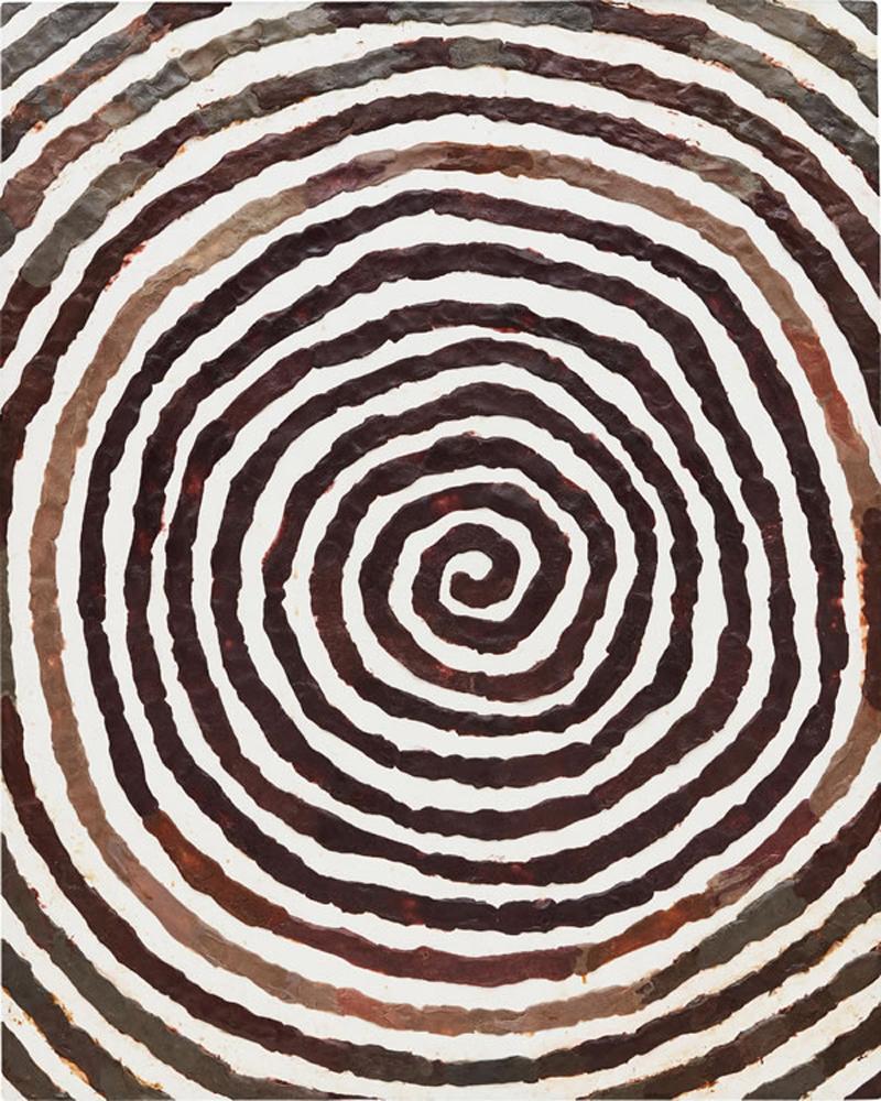 Dan Colen "Va Va Va Vortice"  2008 Pittura con gomma da masticare - arte astratta op art