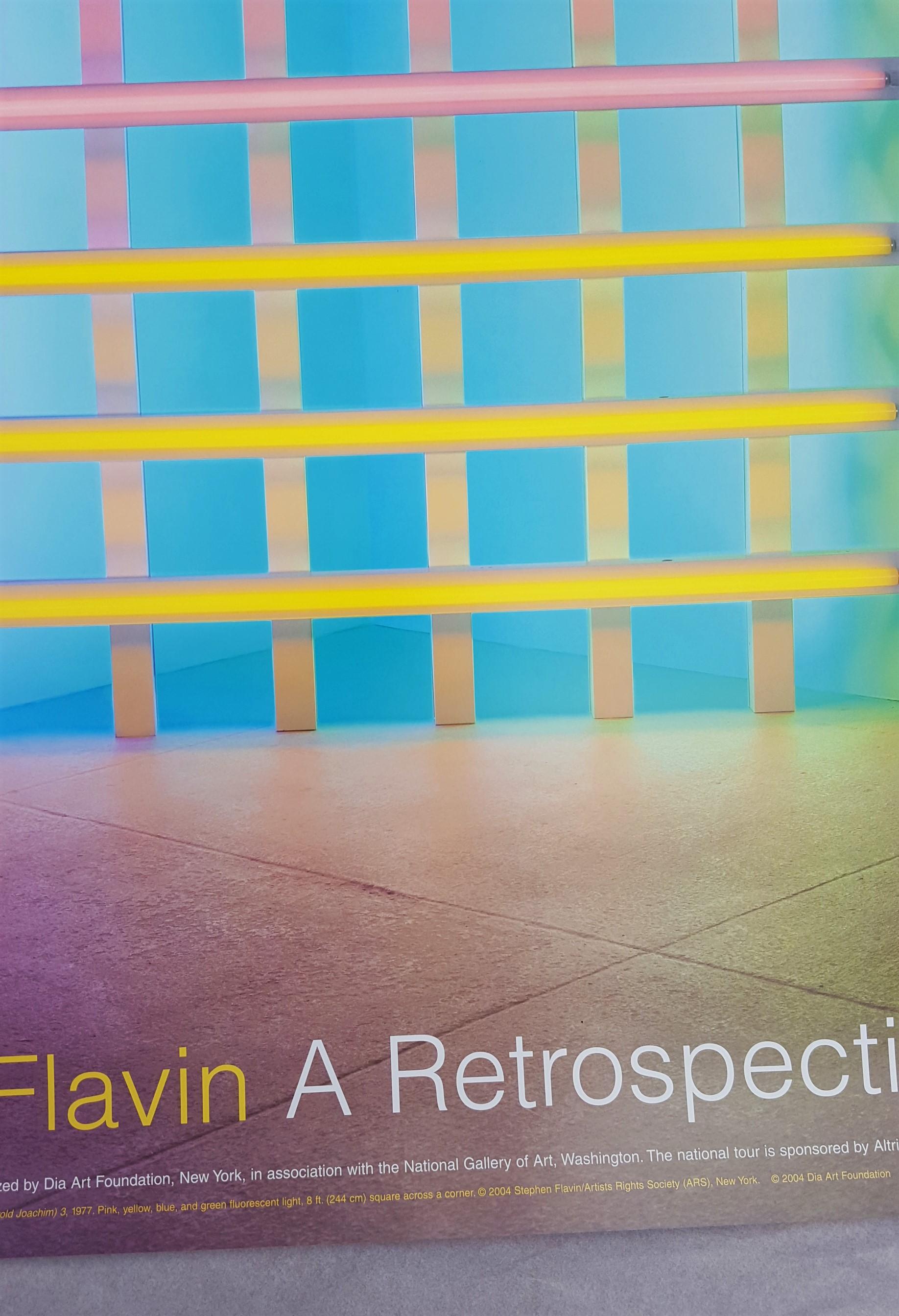 Dan Flavin: A Retrospective Poster /// Contemporary Abstract Light Sculpture Art For Sale 3