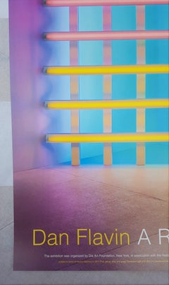 Dan Flavin: A Retrospective Poster /// Contemporary Abstract Light Sculpture Art