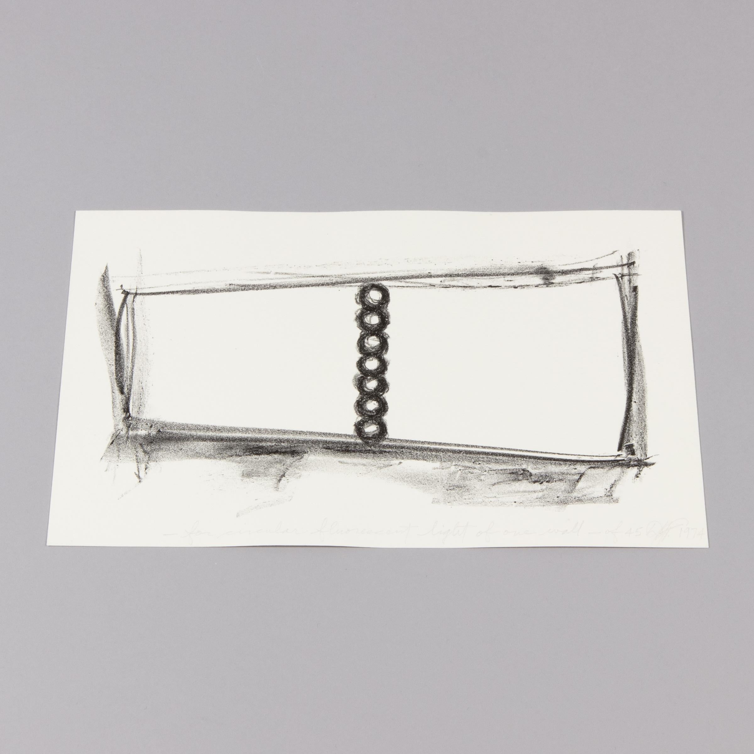 Dan Flavin, For Circular Fluorescent Light Of One Wall - Signed Print For Sale 3