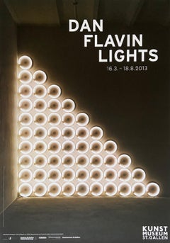 Dan Flavin, Lights, 2013 Museum Exhibition Poster Kunst Museum St. Gallen