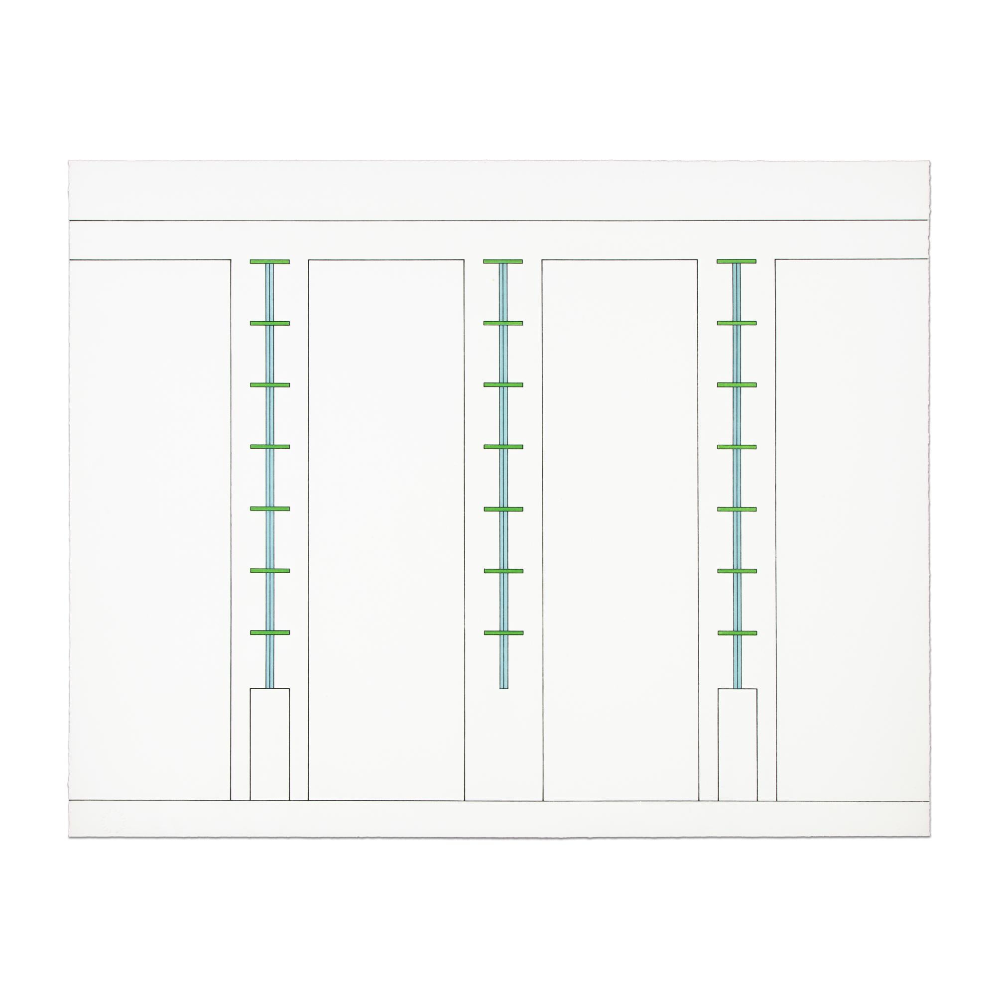 Dan Flavin (American, 1933-1996)
Untitled (Sheet 10 from Projects 1963-1995), 1997
Medium: Etching and aquatint on rag paper
Dimensions: 52.1 × 66 cm (20 1/2 × 26 in)
Edition of 36: Estate signed and numbered by Stephen Flavin (Dan Flavin’s son),