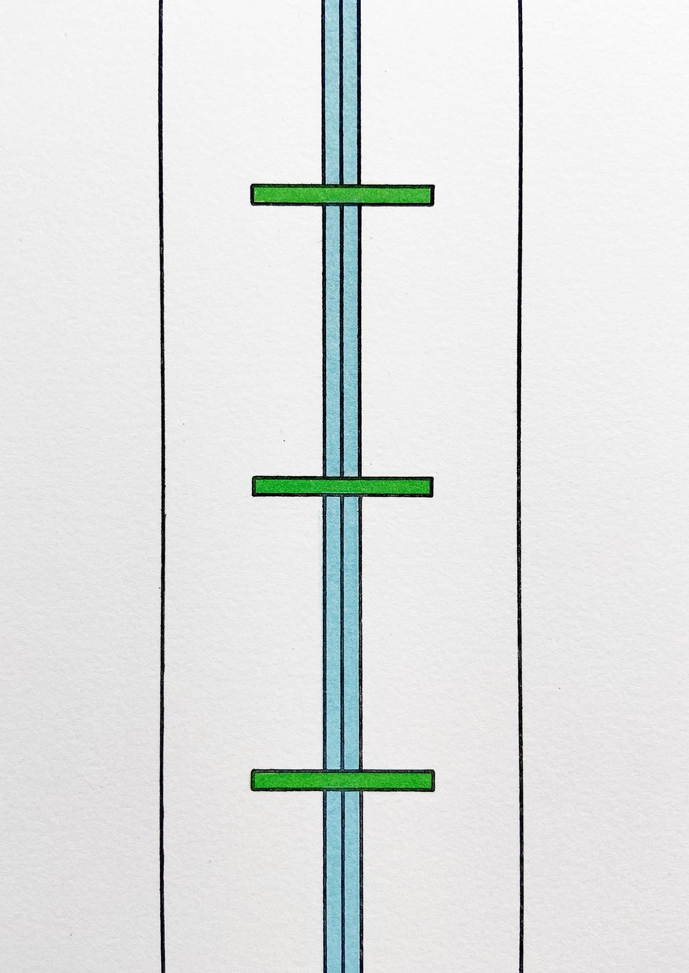Untitled (Sheet 10 from Projects 1963-1995), Minimalism, Abstract Art - Print by Dan Flavin