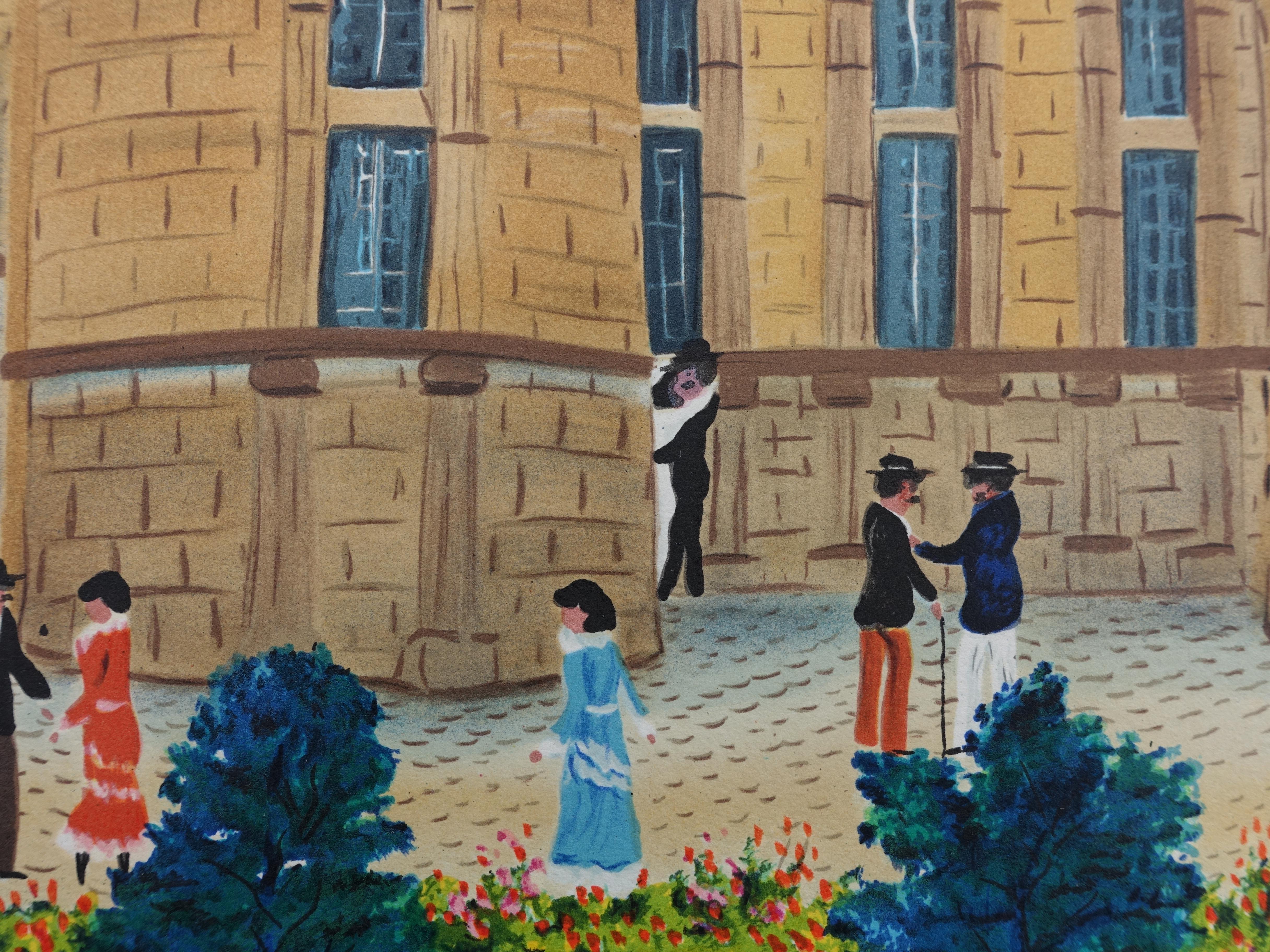 FRENCH CASTLE : Azay Le Rideau - Original Lithograph, HANDSIGNED & Ltd /250 For Sale 6