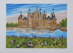 FRENCH CASTLE : Chambord Castle - Original Lithograph, HANDSIGNED & Ltd /250