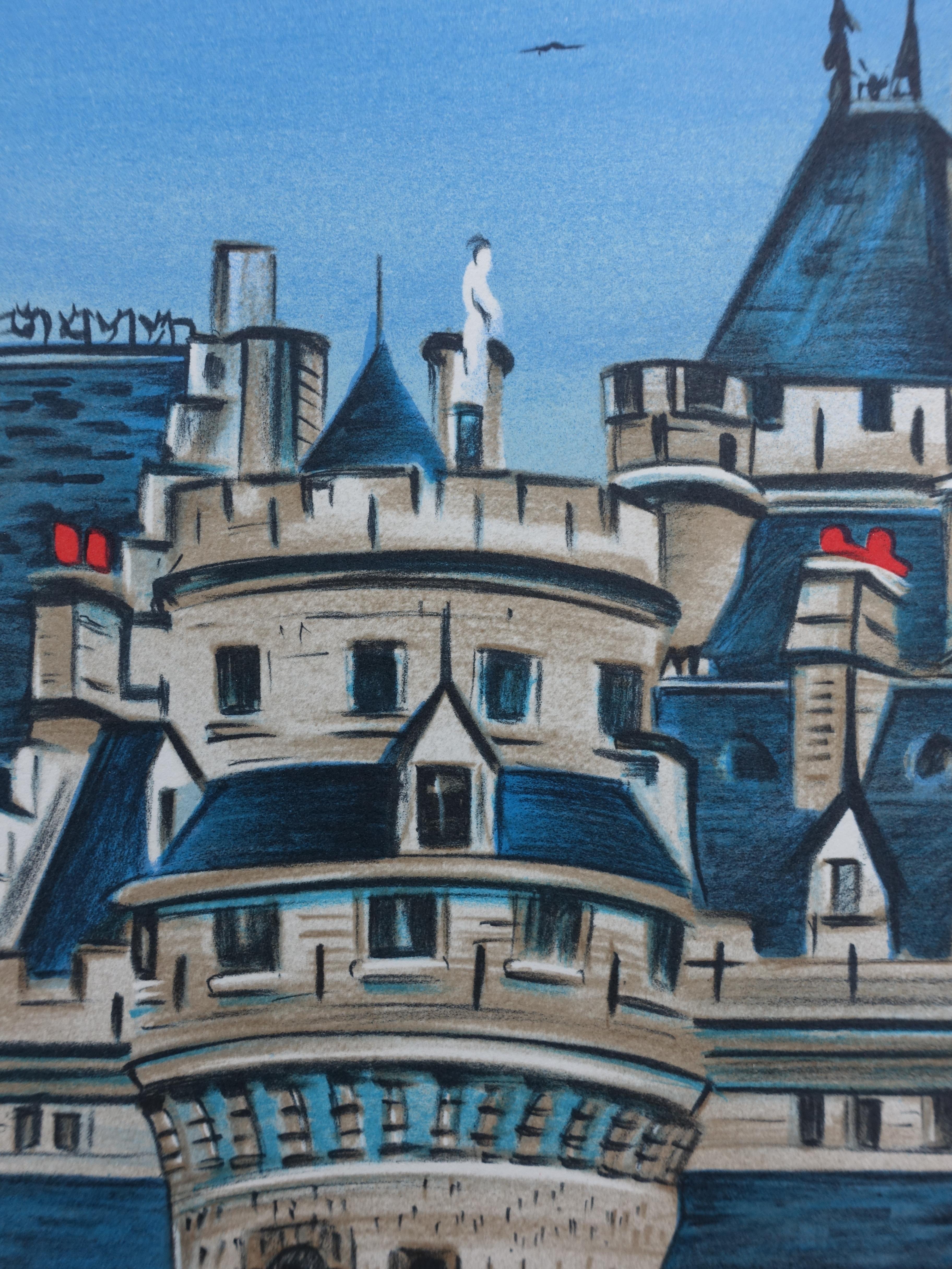 FRENCH CASTLE : Pierrefonds Castle - Original Lithograph, HANDSIGNED & Ltd /250 For Sale 5