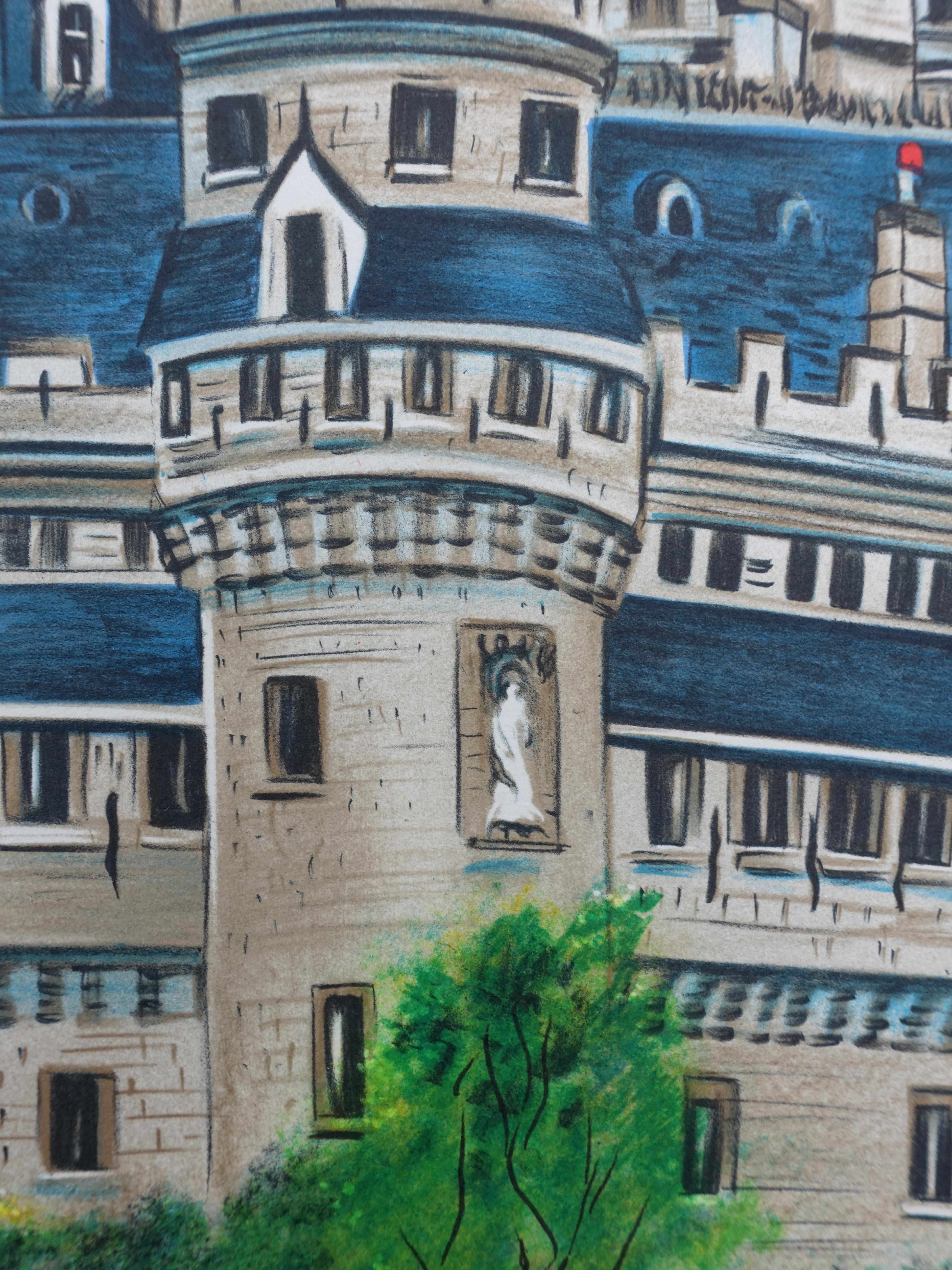 FRENCH CASTLE : Pierrefonds Castle - Original Lithograph, HANDSIGNED & Ltd /250 For Sale 4