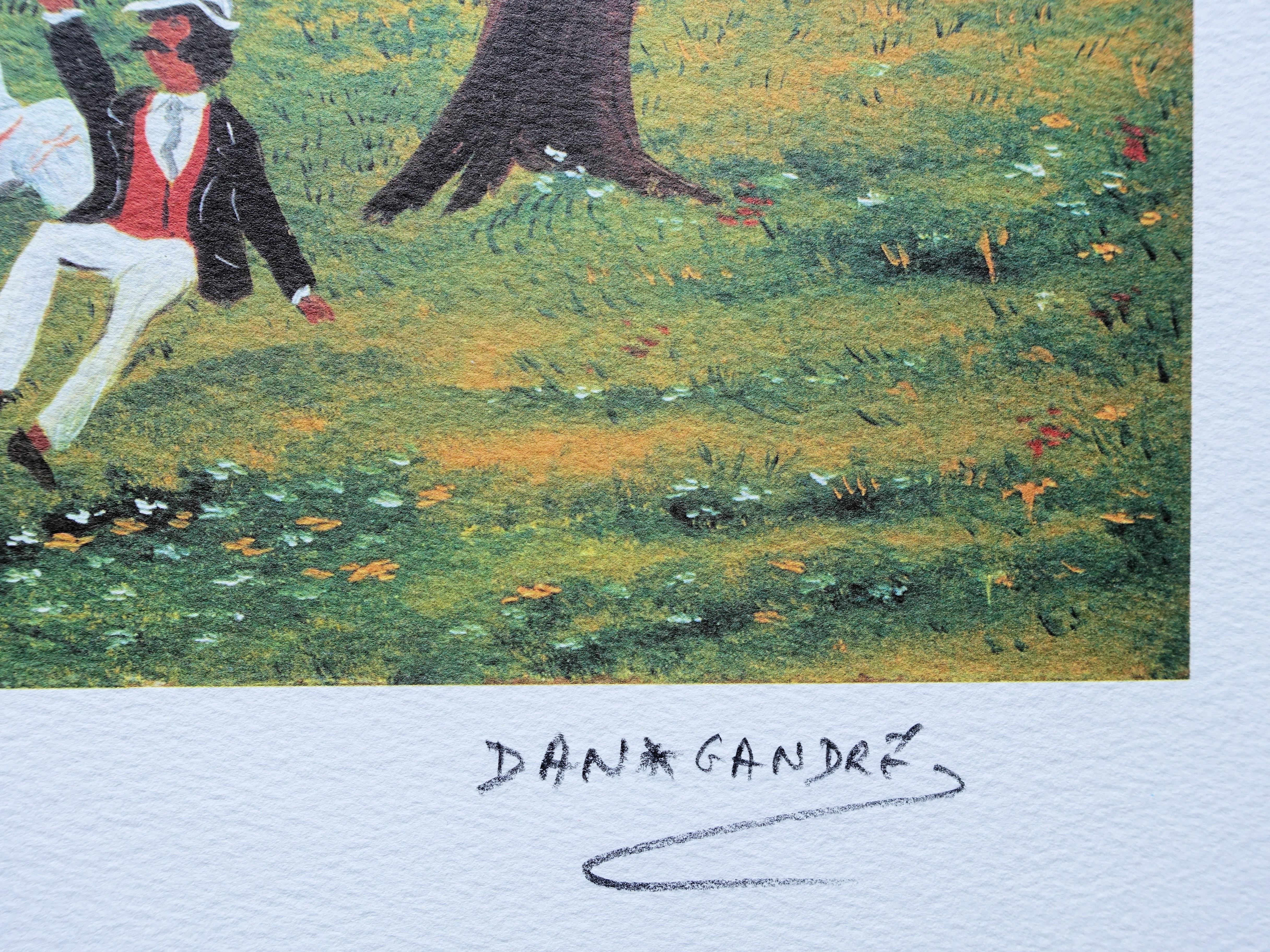 PARIS : Train to St Germain - Original Lithograph, HANDSIGNED & Ltd /225 - Modern Print by Dan GANDRE
