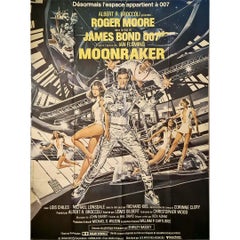 Ian Fleming James Bond 007 Movie Moonraker 1979 Original Poster French version