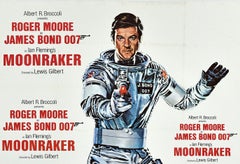 Original Vintage James Bond Film Poster Moonraker Roger Moore 007 Movie Art