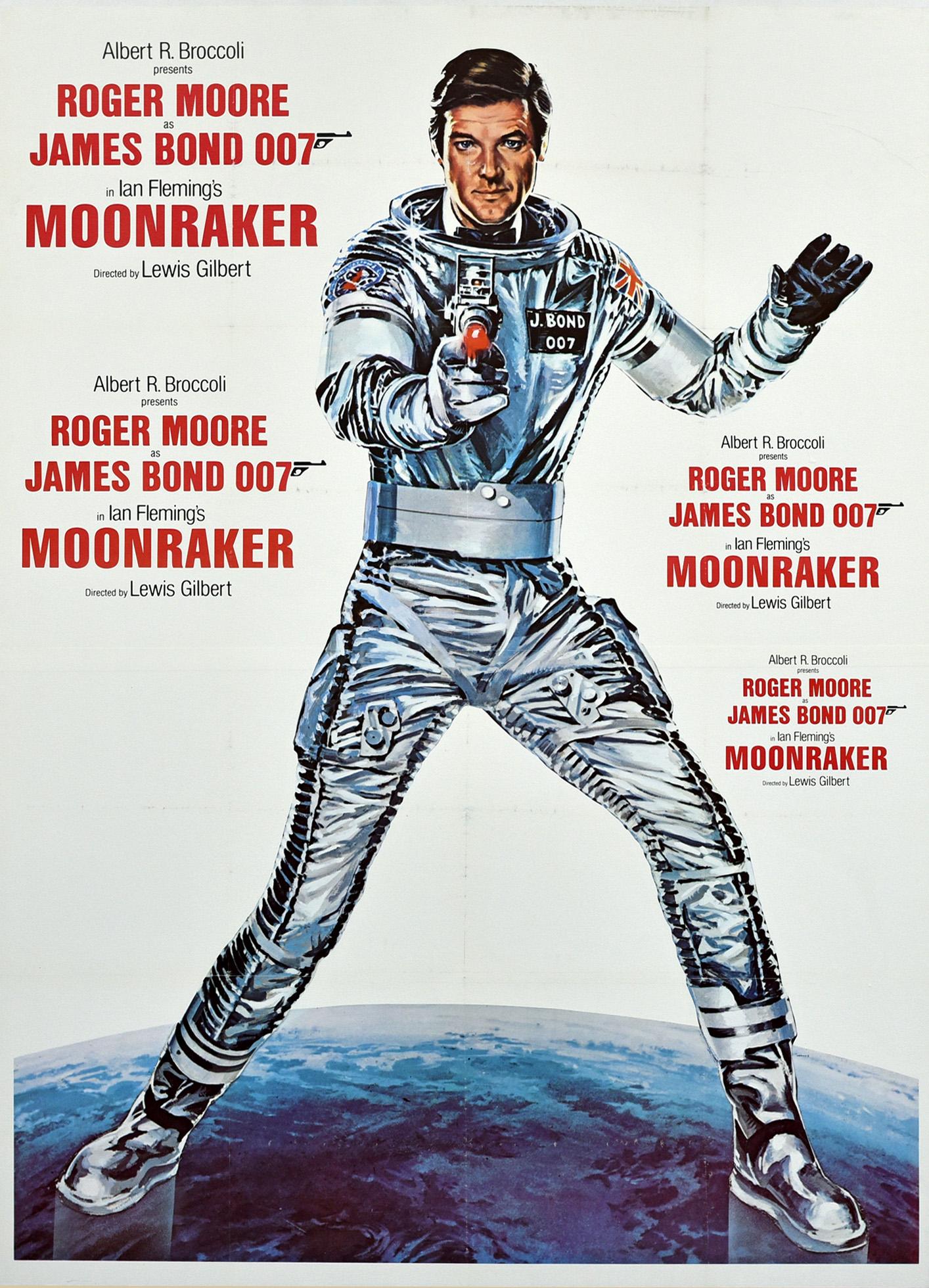 Dan Goozee Original Vintage James Bond Film Poster Moonraker Roger Moore 007 Movie Art For Sale At 1stdibs