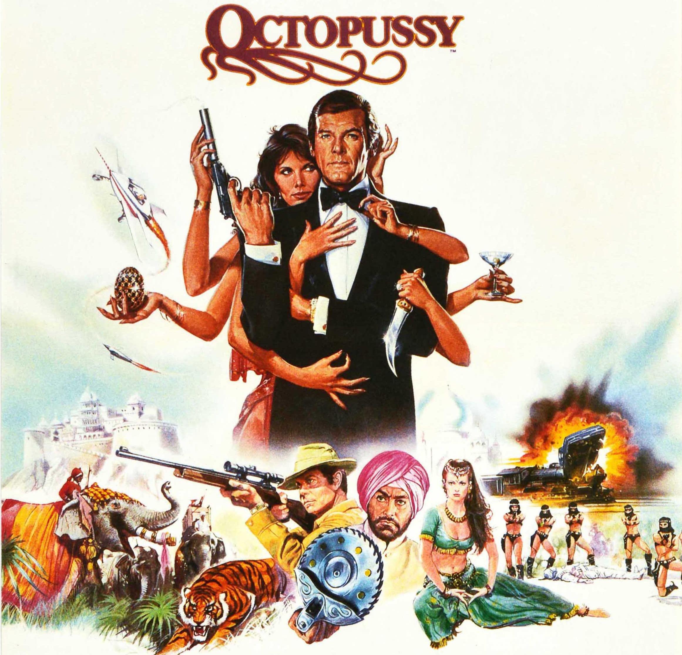 Original-Vintage-Filmplakat James Bond 007 Octopussy, Frankreich, Dan Goozee Moore im Angebot 1