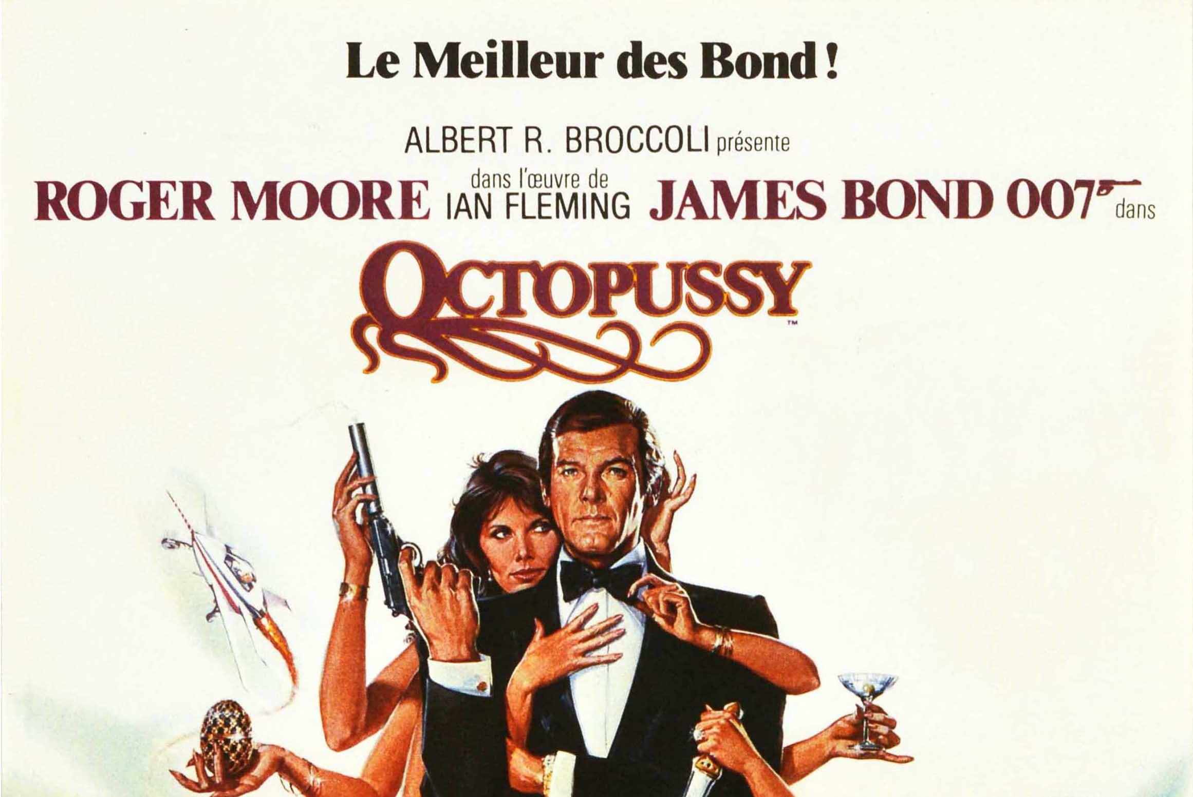 Original-Vintage-Filmplakat James Bond 007 Octopussy, Frankreich, Dan Goozee Moore im Angebot 2