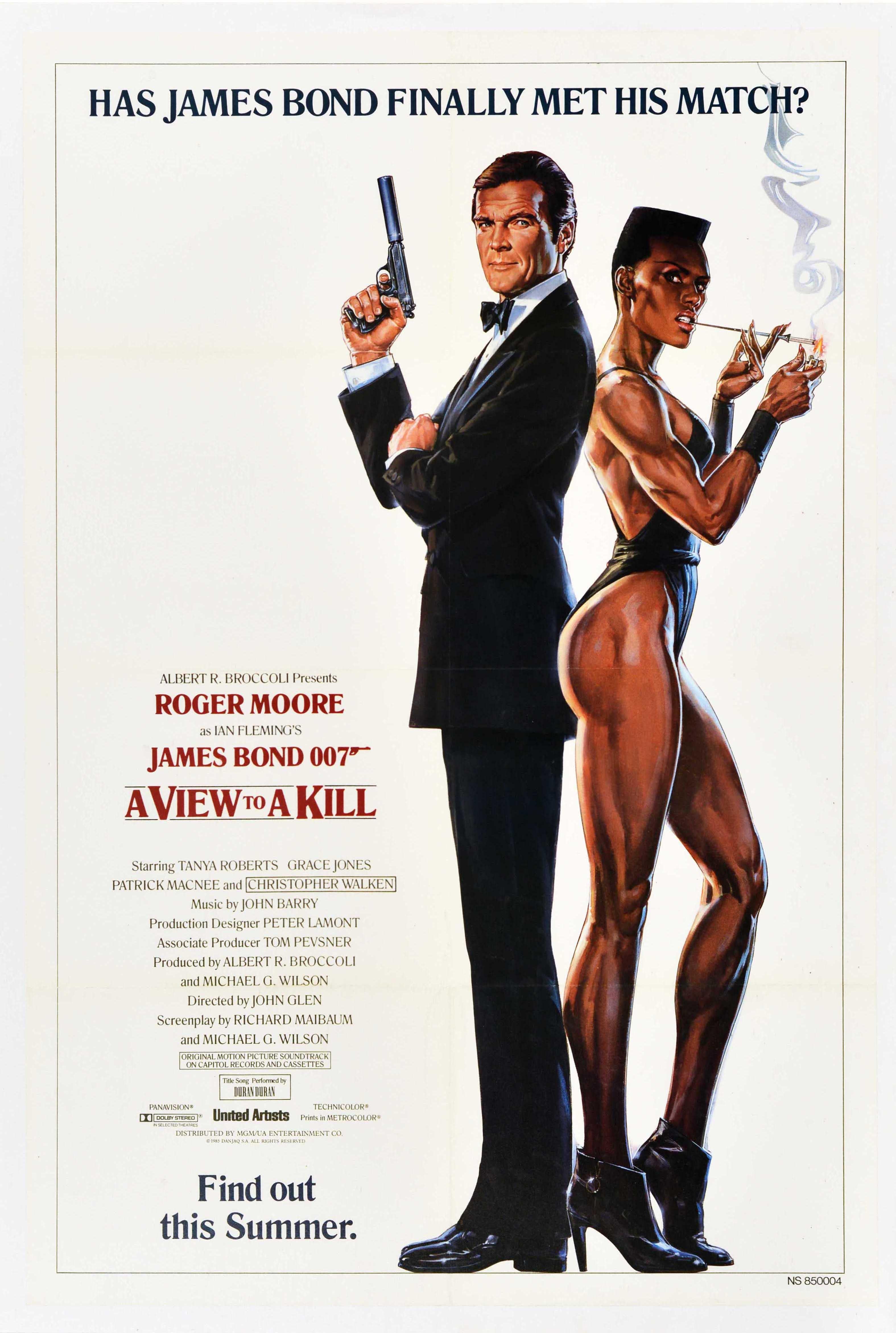 Dan Goozee Print – Original-Vintage-Filmplakat James Bond „A View To A Kill“, Roger Moore, Goozee
