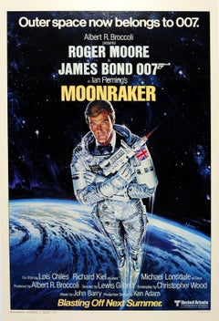 Póster Original Vintage Moonraker James Bond Spaceman 007 Style A Goozee