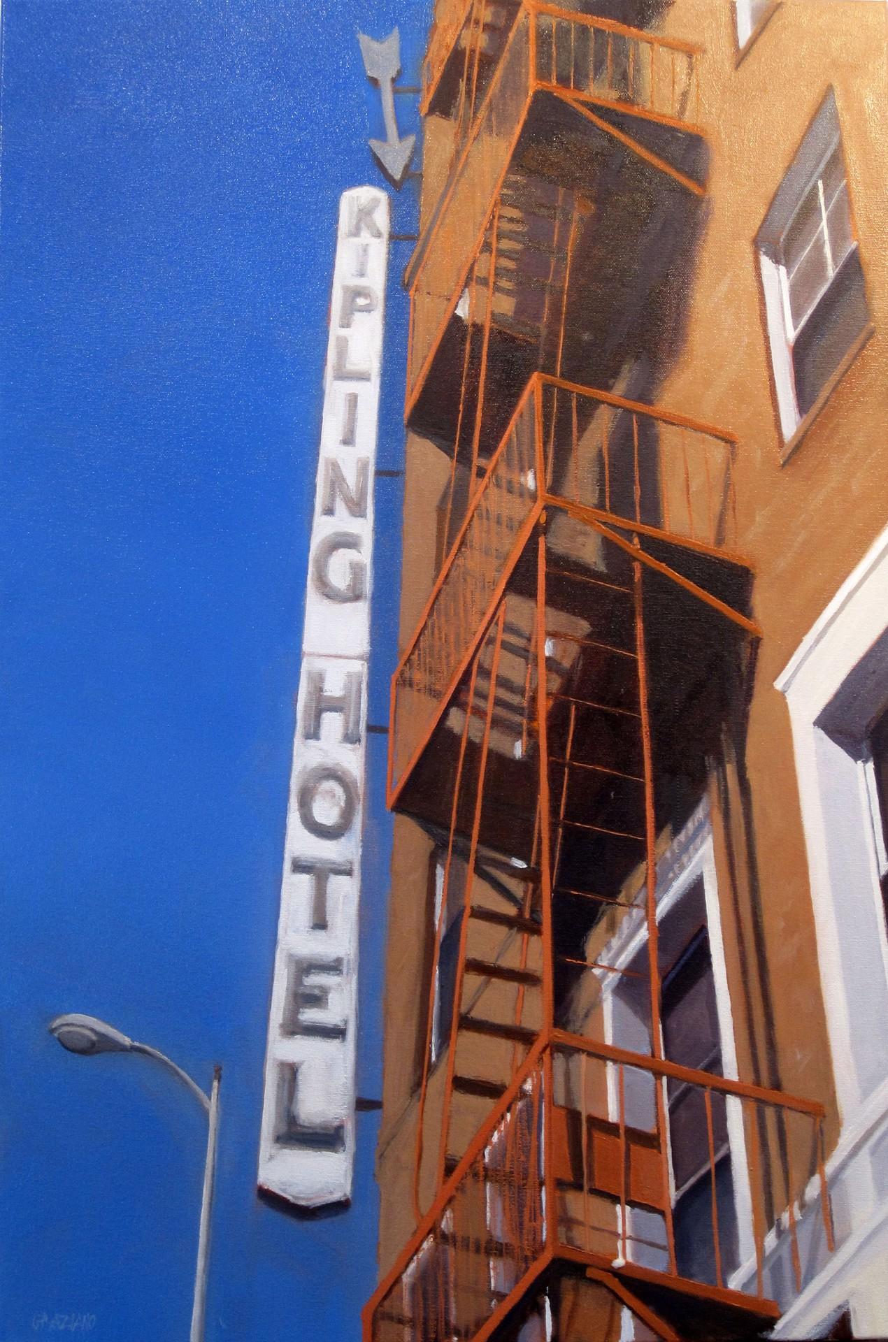 Dan Graziano Figurative Painting - Kipling Hotel