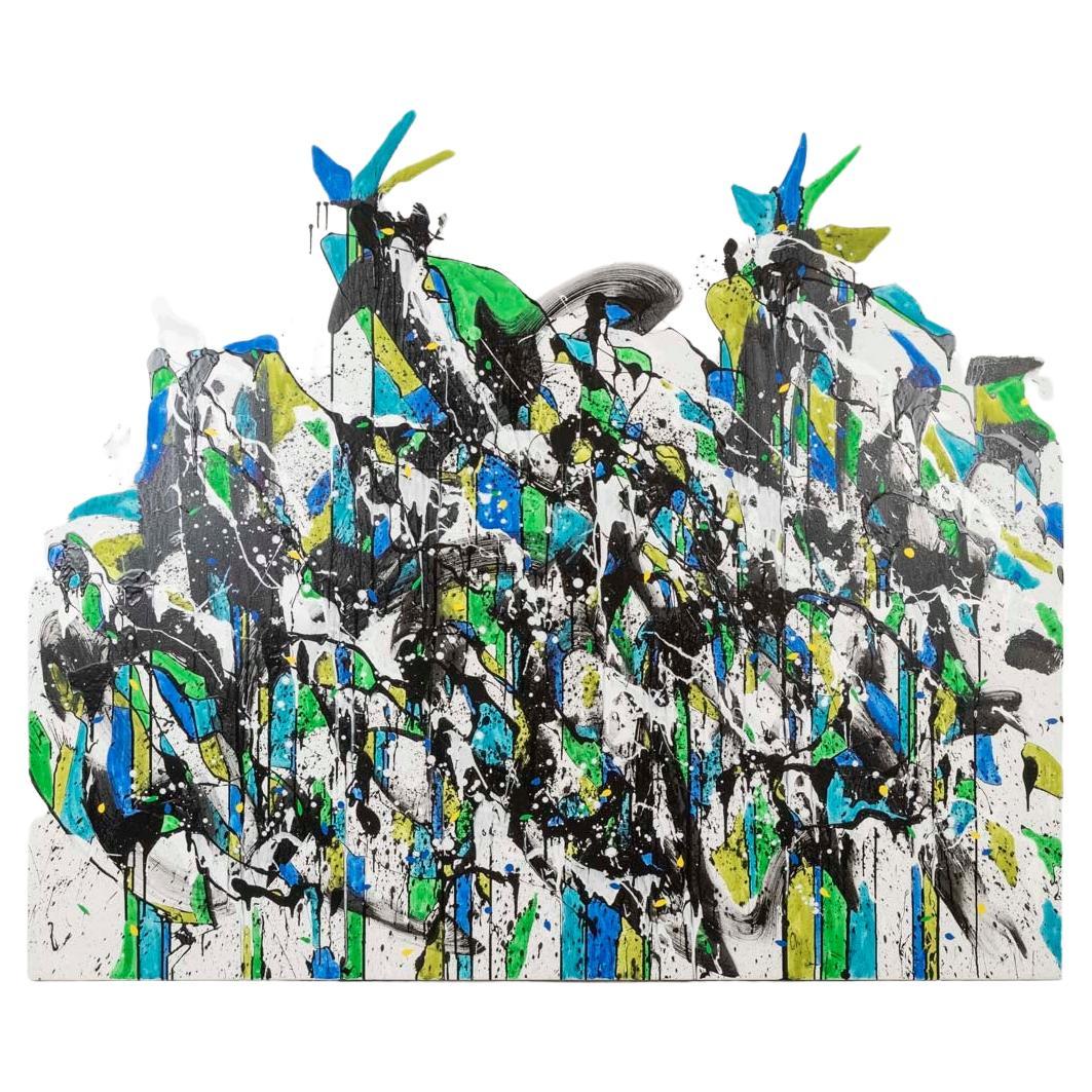 Dan Hôo, Acrylic on canvas, “Les données des sens”, 2023