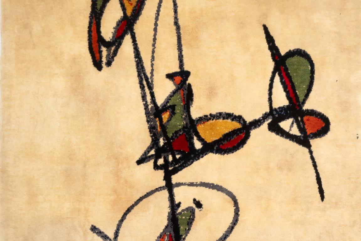 French Dan Hôo. Hand-knotted tapestry in merino wool. Contemporary. For Sale