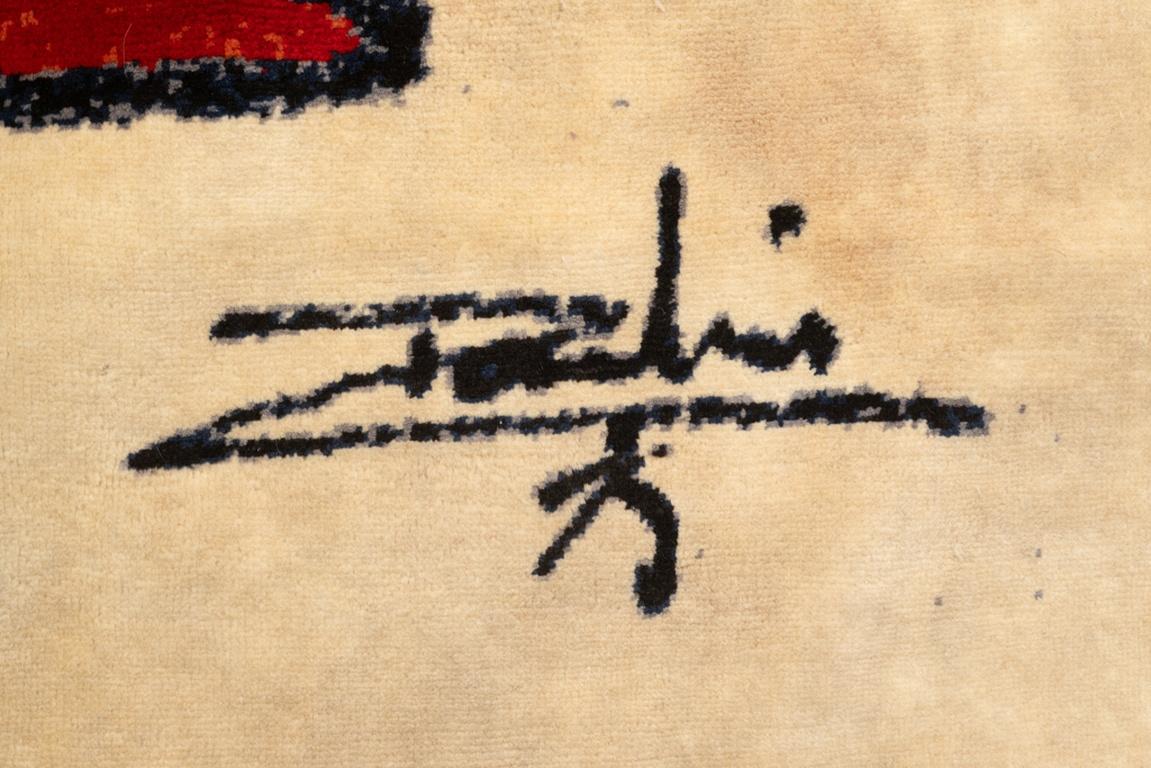 Hand-Knotted Dan Hôo. Hand-knotted tapestry in merino wool. Contemporary. For Sale