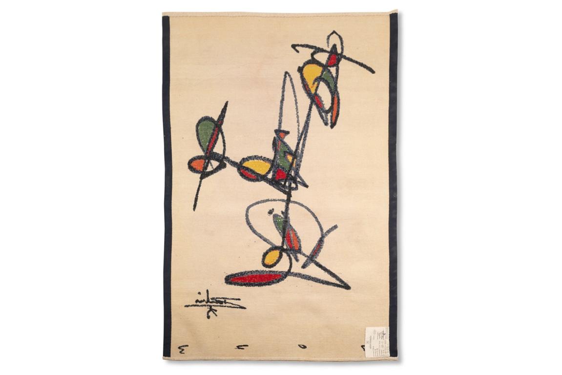 Wool Dan Hôo. Hand-knotted tapestry in merino wool. Contemporary. For Sale