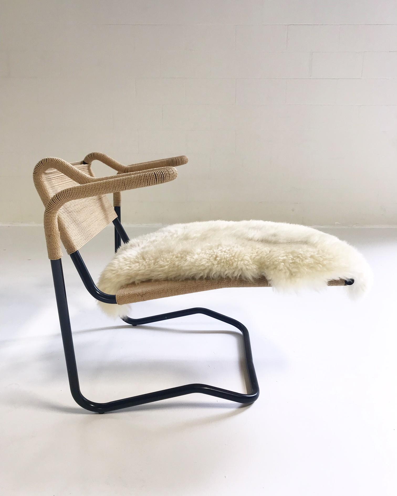Steel Dan Johnson for California Living Model 2750 Lounge Chair with Sheepskin
