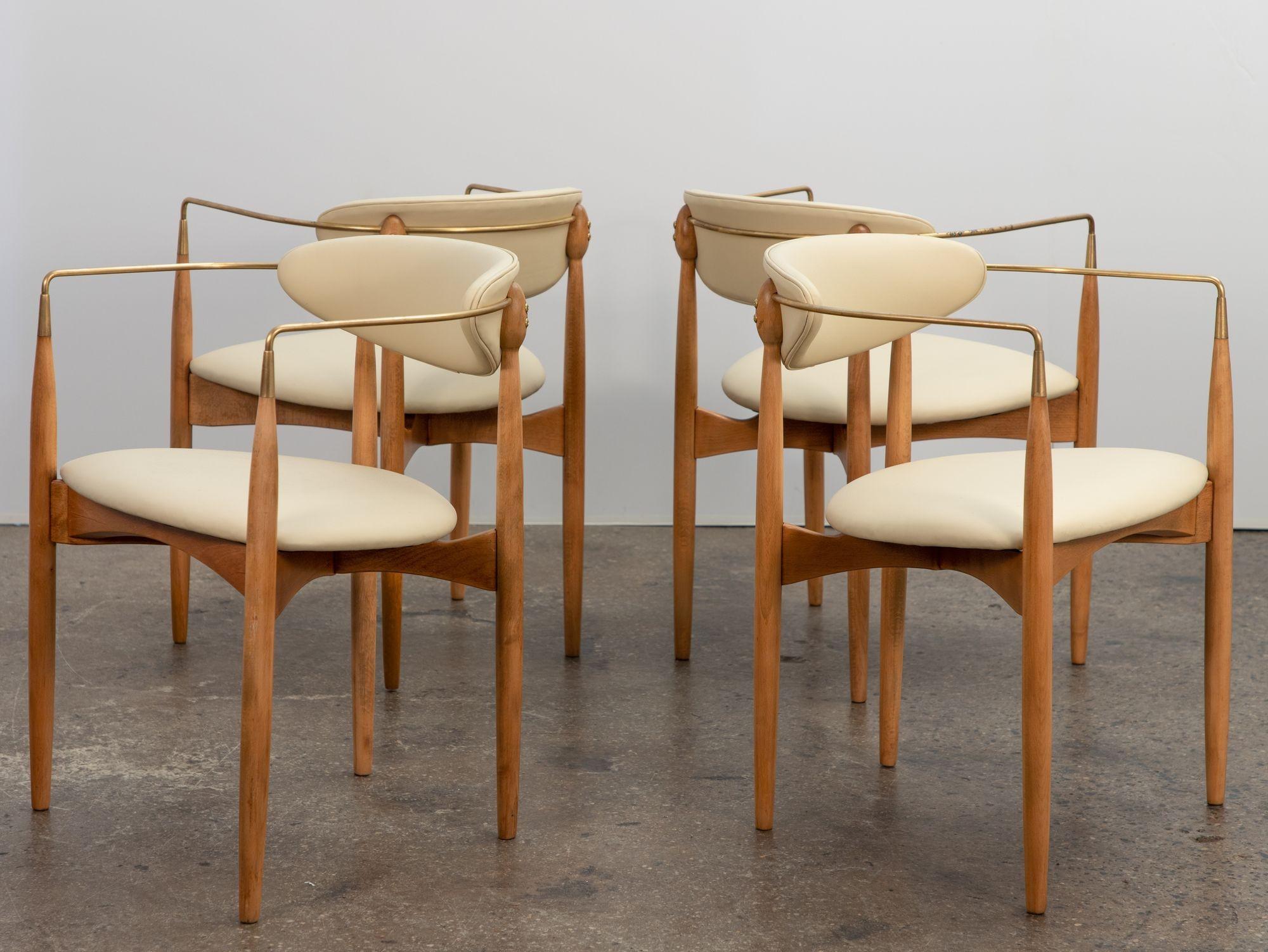 20th Century Dan Johnson for Selig Viscount Chairs in Leather