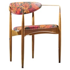 Dan Johnson for Selig Viscount Mid Century Brass and Walnut Chair