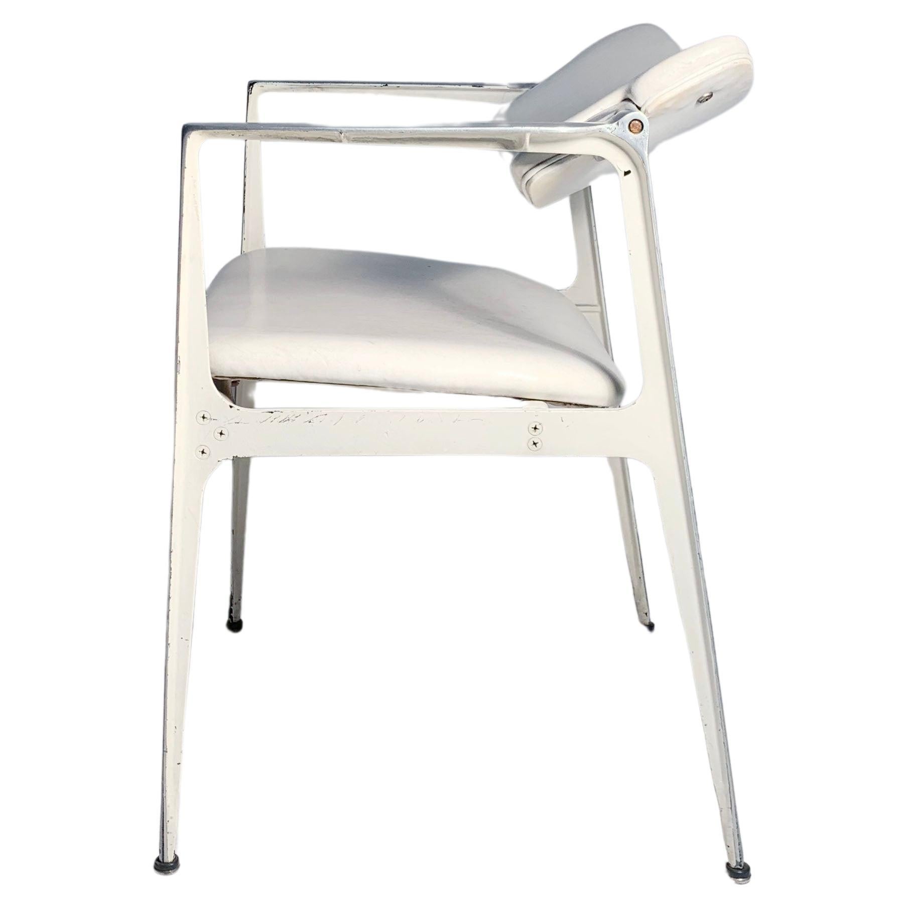 Fauteuil en aluminium Dan Johnson pour Shelby Williams - variation rare en vente