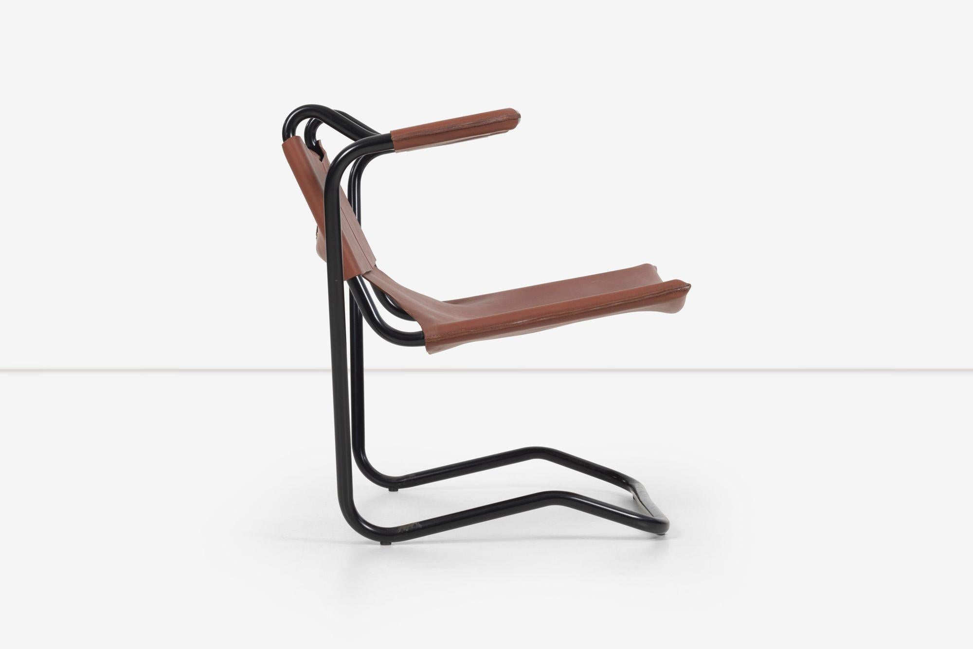 Dan Johnson Leder-Sling-Stuhl (21. Jahrhundert und zeitgenössisch) im Angebot