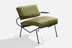 Dan Johnson, Silla de salón, Piel de vaca, Hierro, Madera, EEUU, Años 50