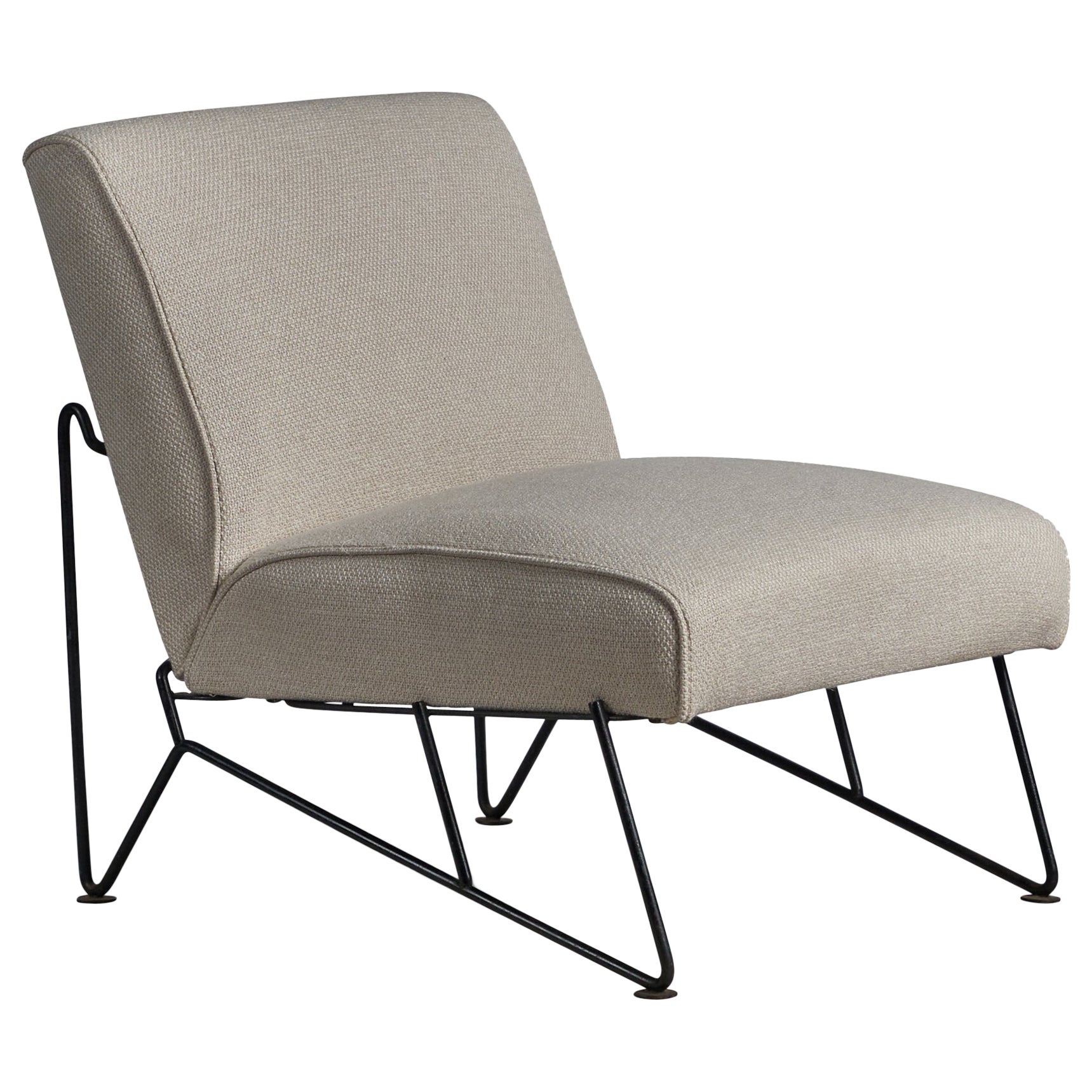 Dan Johnson, Silla Slipper, Hierro, Tela, EE.UU., Década de 1950
