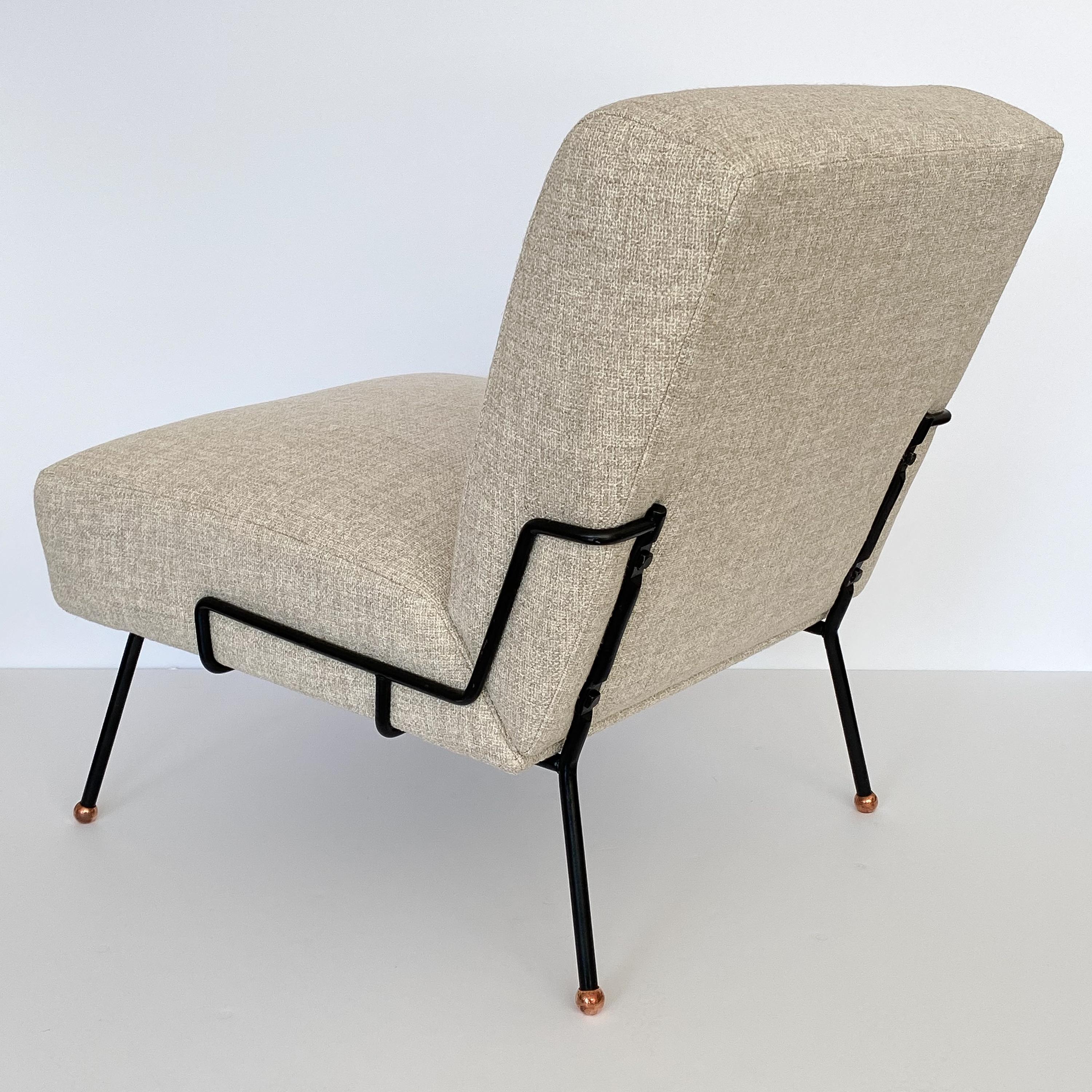 Blackened Dan Johnson Slipper Lounge Chair for Pacific Iron