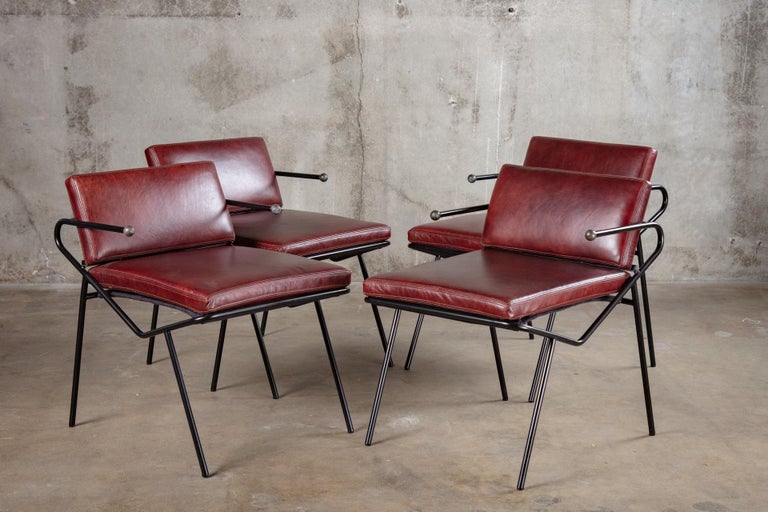 Mid-Century Modern Dan Johnson Style Armchairs  For Sale