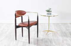 Dan Johnson “Viscount” Brass Accent Armchair for Selig