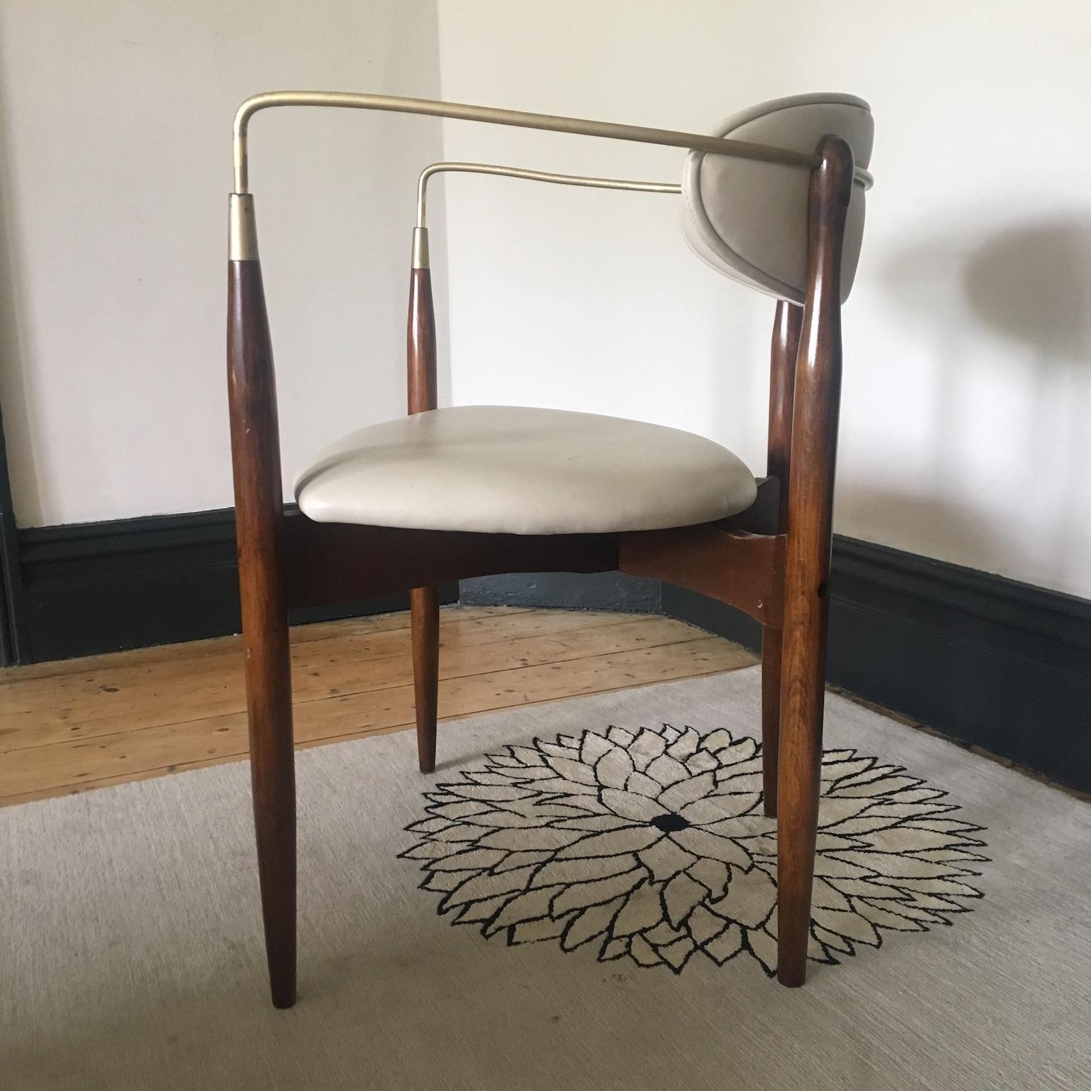 Wood Dan Johnson American mid century Viscount Chair  For Sale