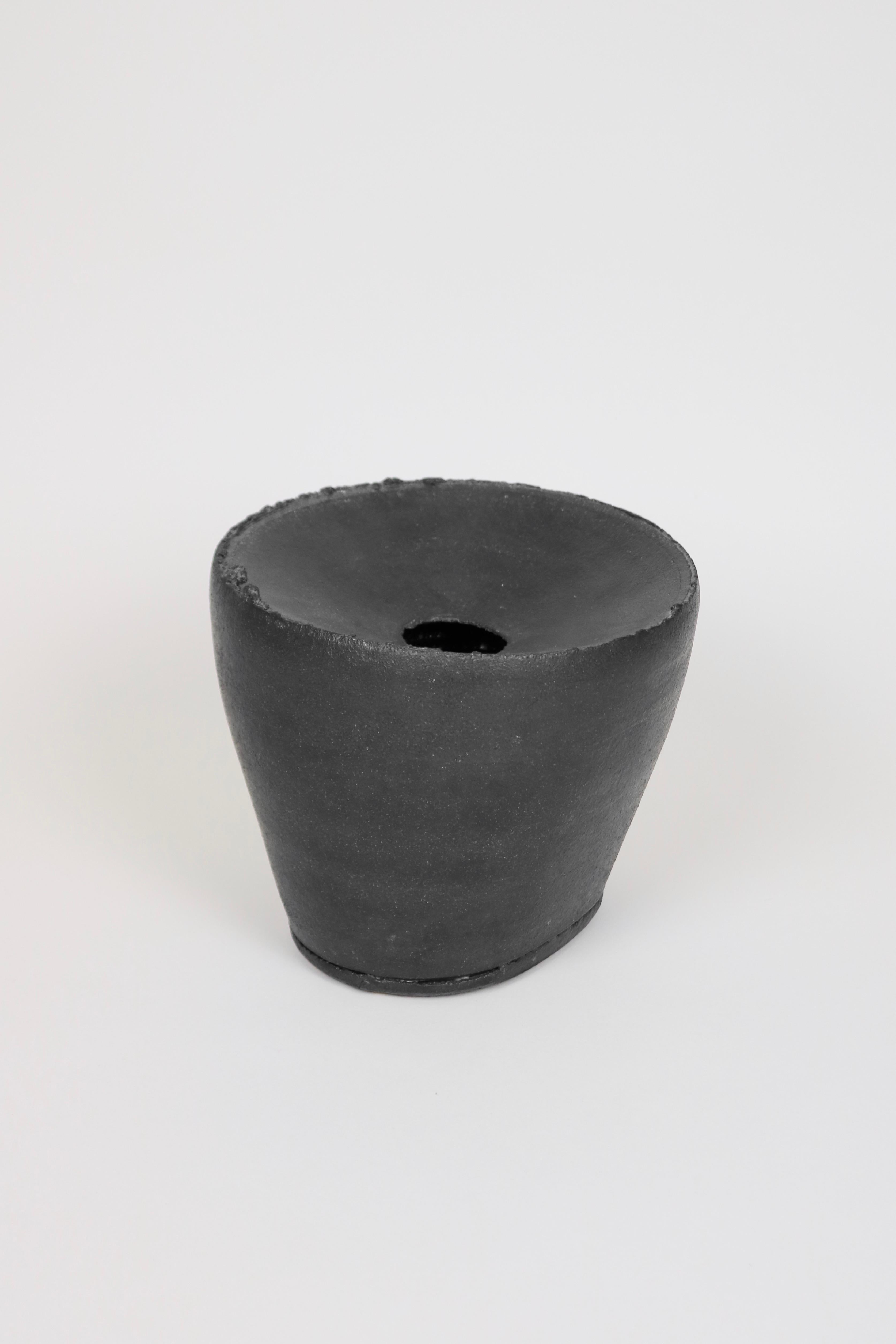 Late 20th Century Dan Kelly Black Vase For Sale