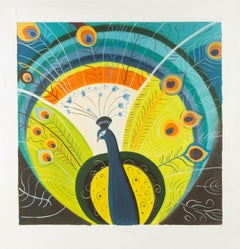 Dan Li Animal Original Oil On Canvas "Peacock"