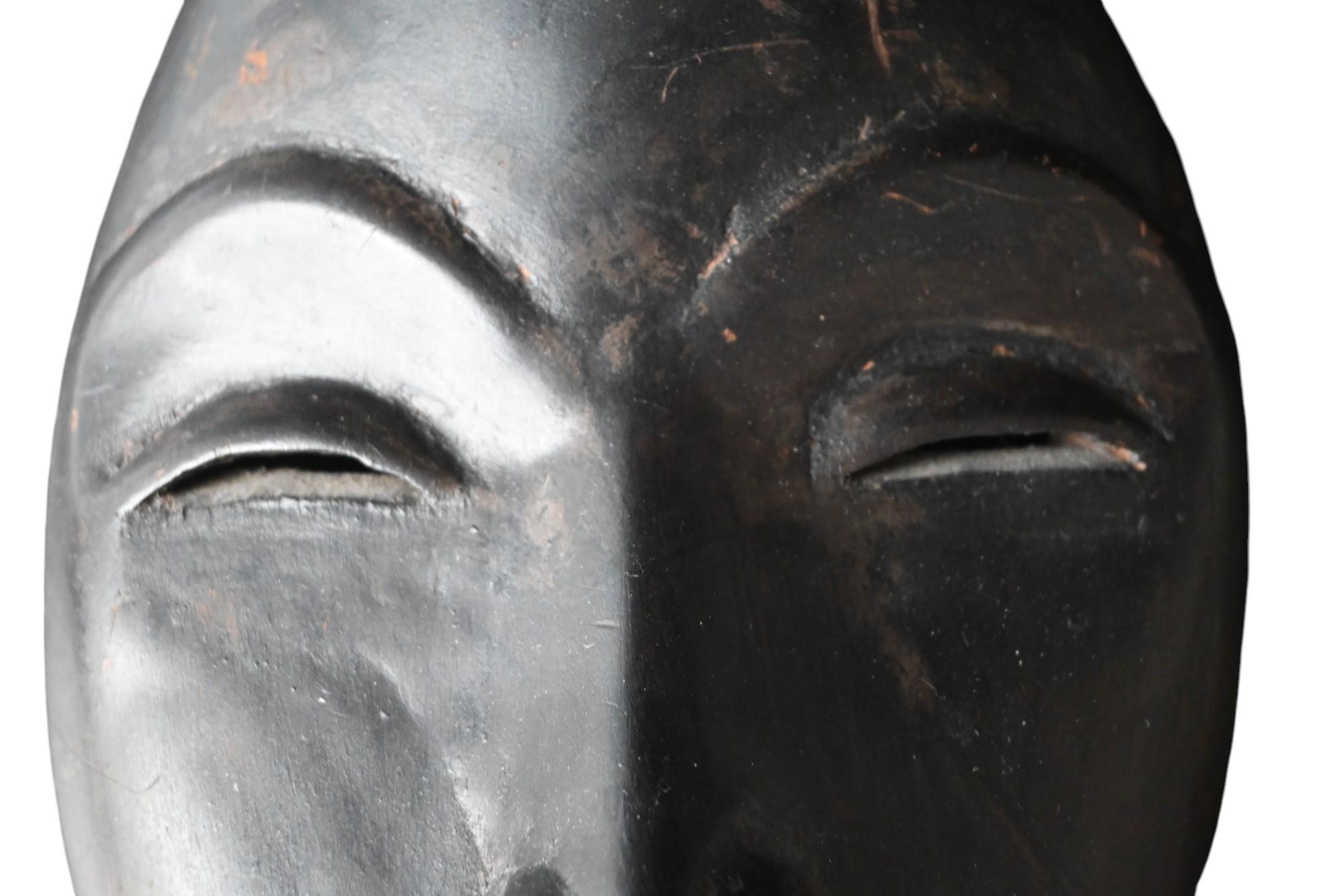 Tribal Dan Mask With Metal Teeth – Ivory Coast / Liberia, Mid-20th Century For Sale