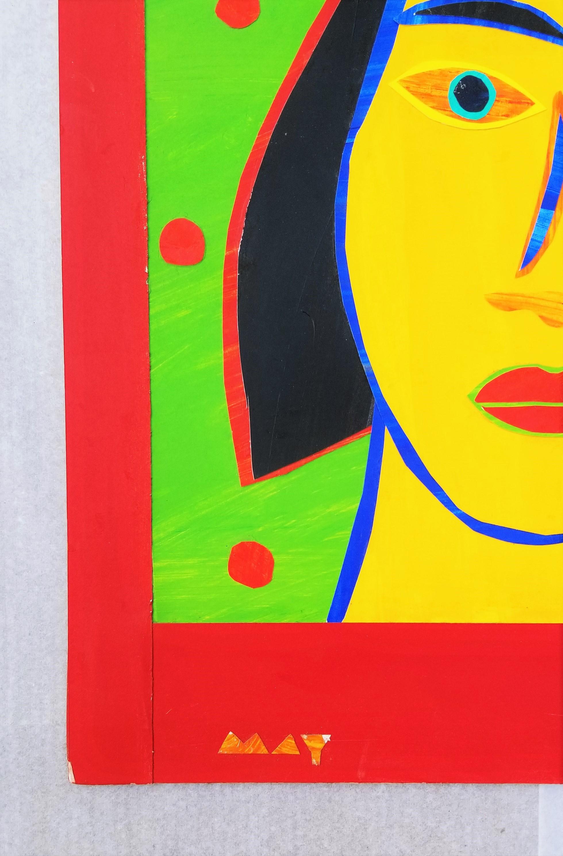 Portrait of a Girl /// Contemporary Pop Art Portrait Painting Colorful American For Sale 1