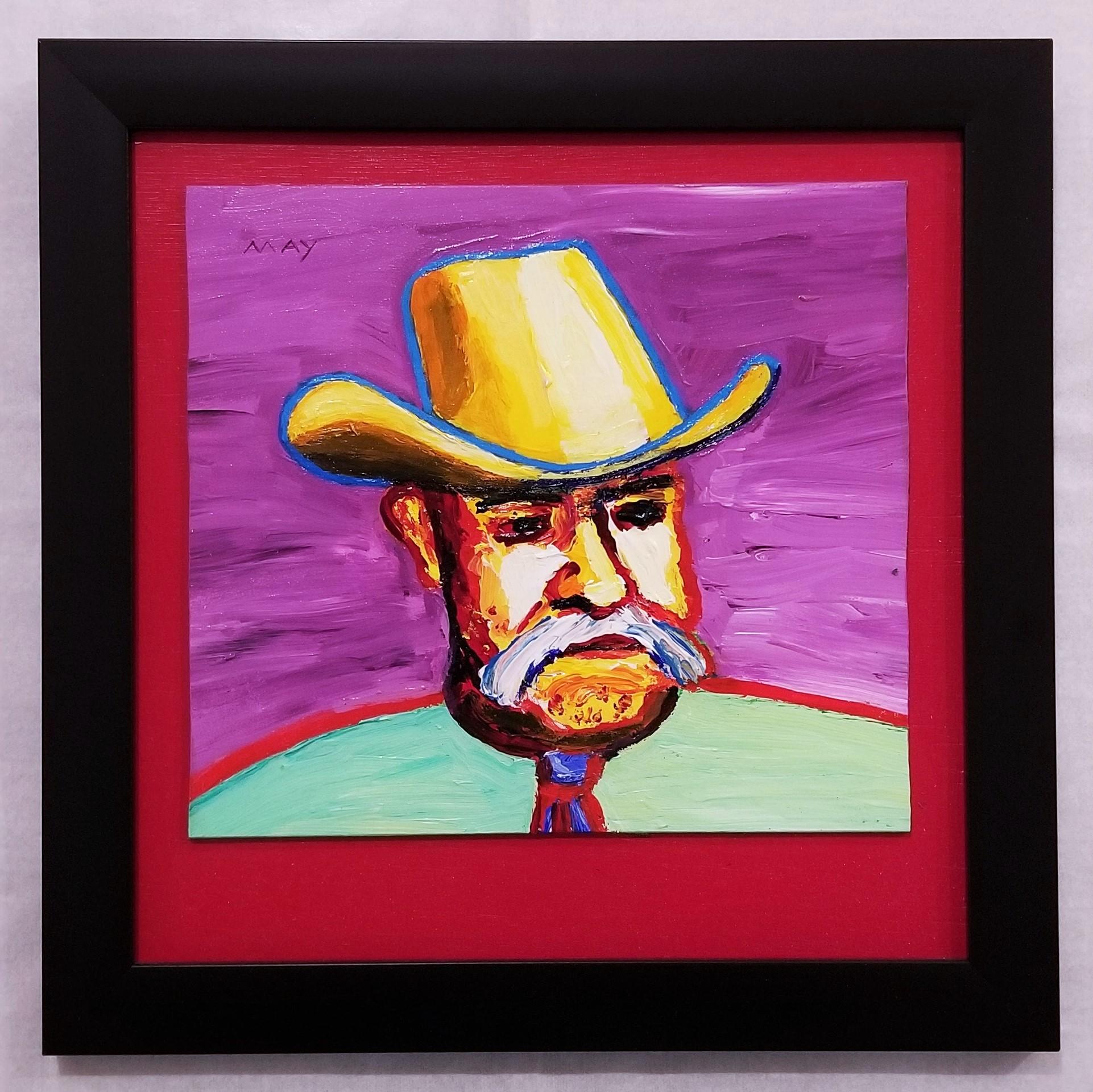 Cowboy// Contemporary Pop Portrait Painting Funny Man Sheriff Dan May American en vente 2