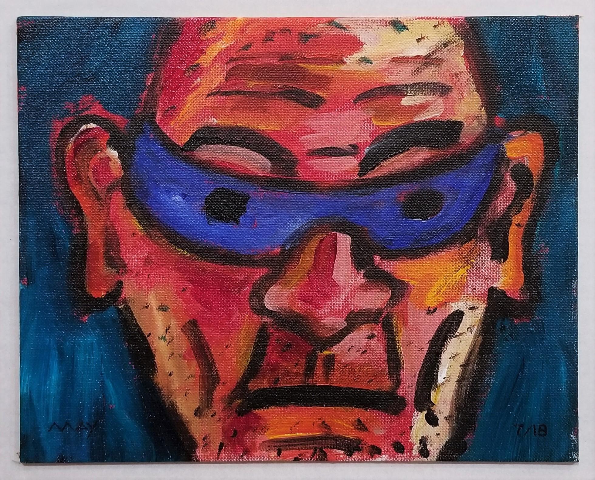 Criminal #23 /// Zeitgenössische Pop Art Malerei Gefängnis Gefangener Lustiger Bandit Figur – Painting von Dan May